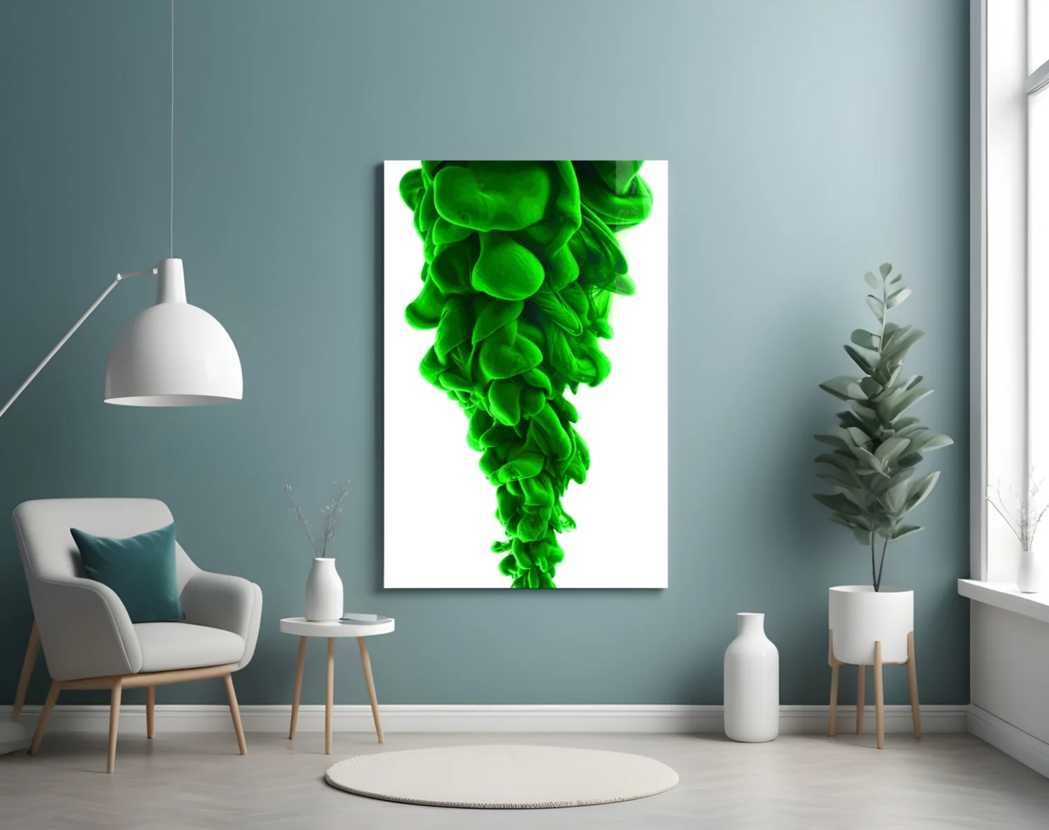 Green Layers Glass Wall Art - Image 5