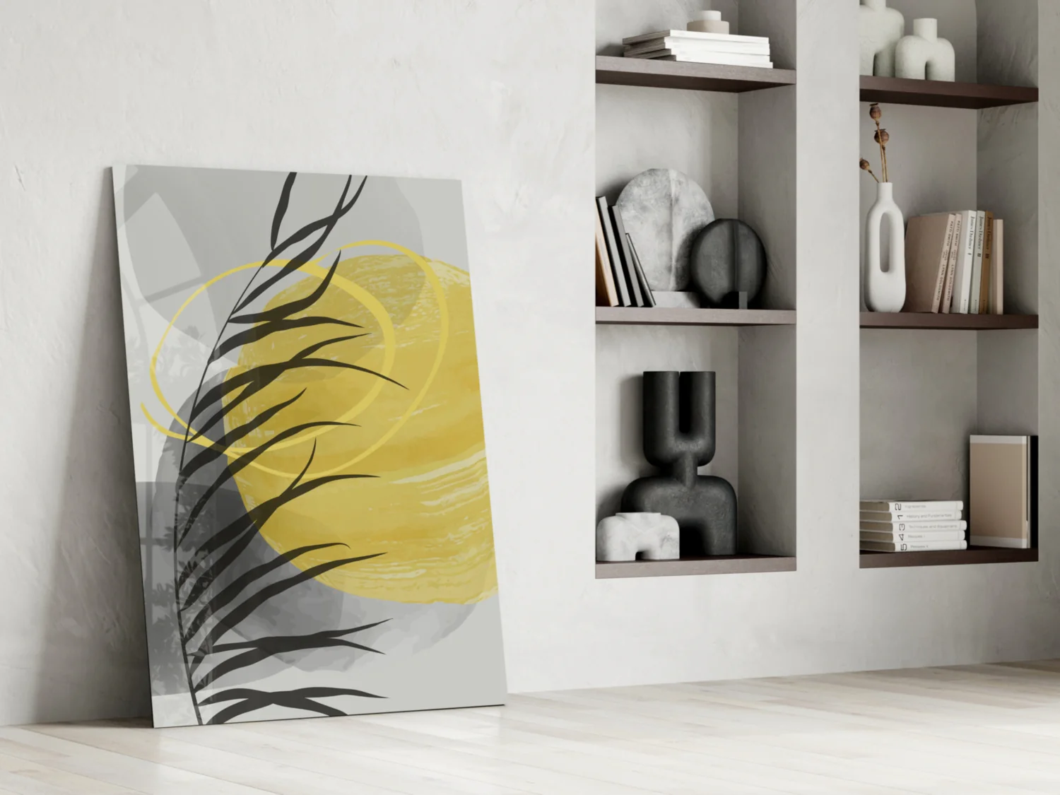 Autumn Yellow Glass Wall Art - Image 7