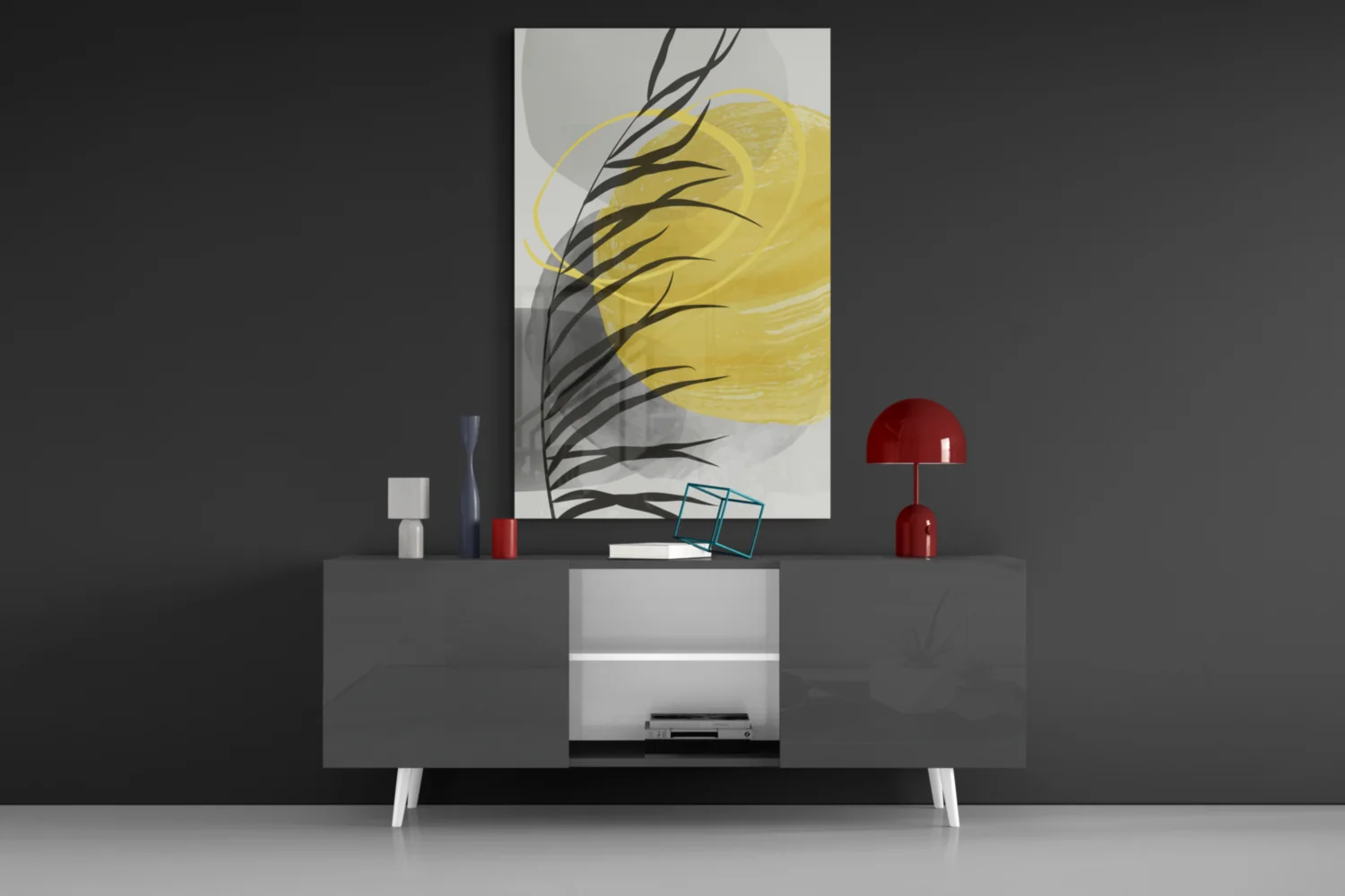 Autumn Yellow Glass Wall Art - Image 9