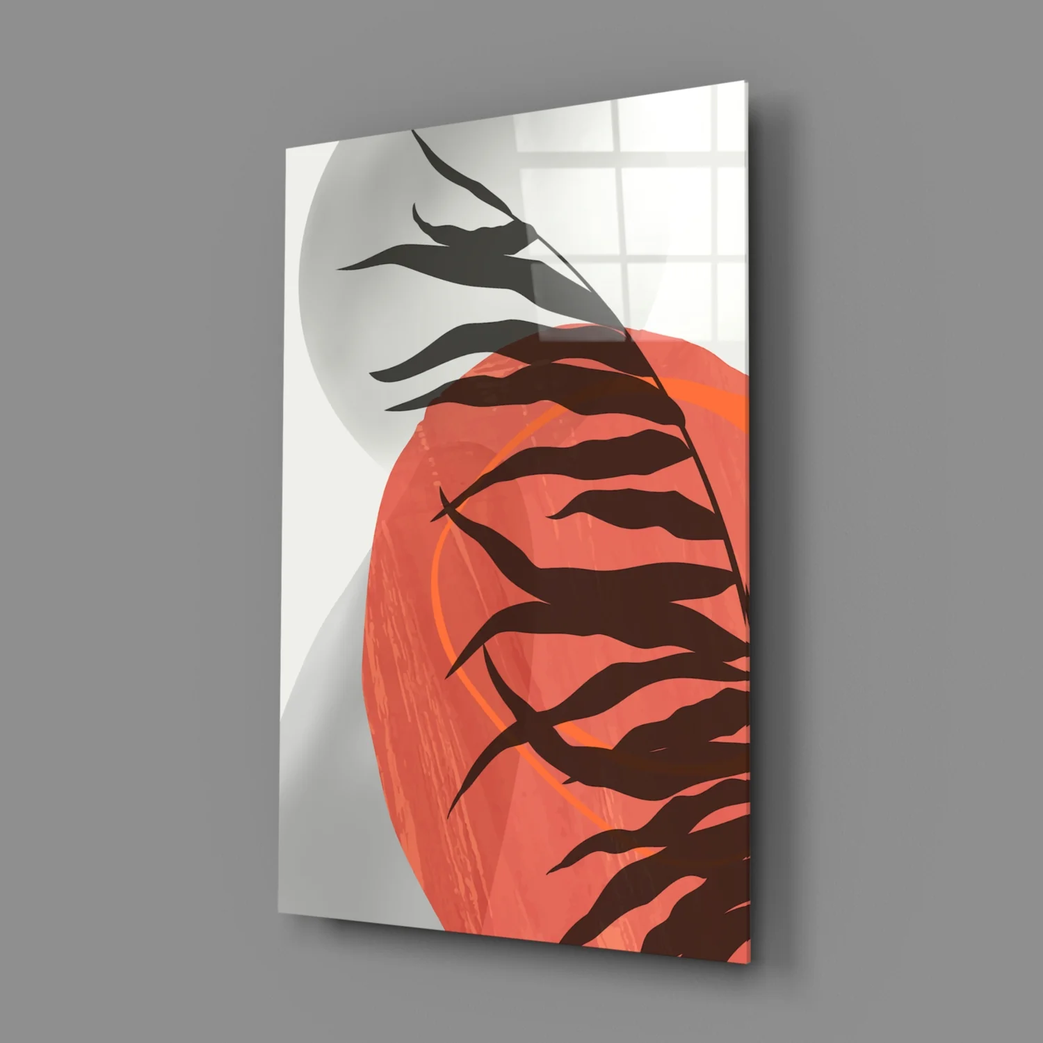 Autumn Red Glass Wall Art - Image 3