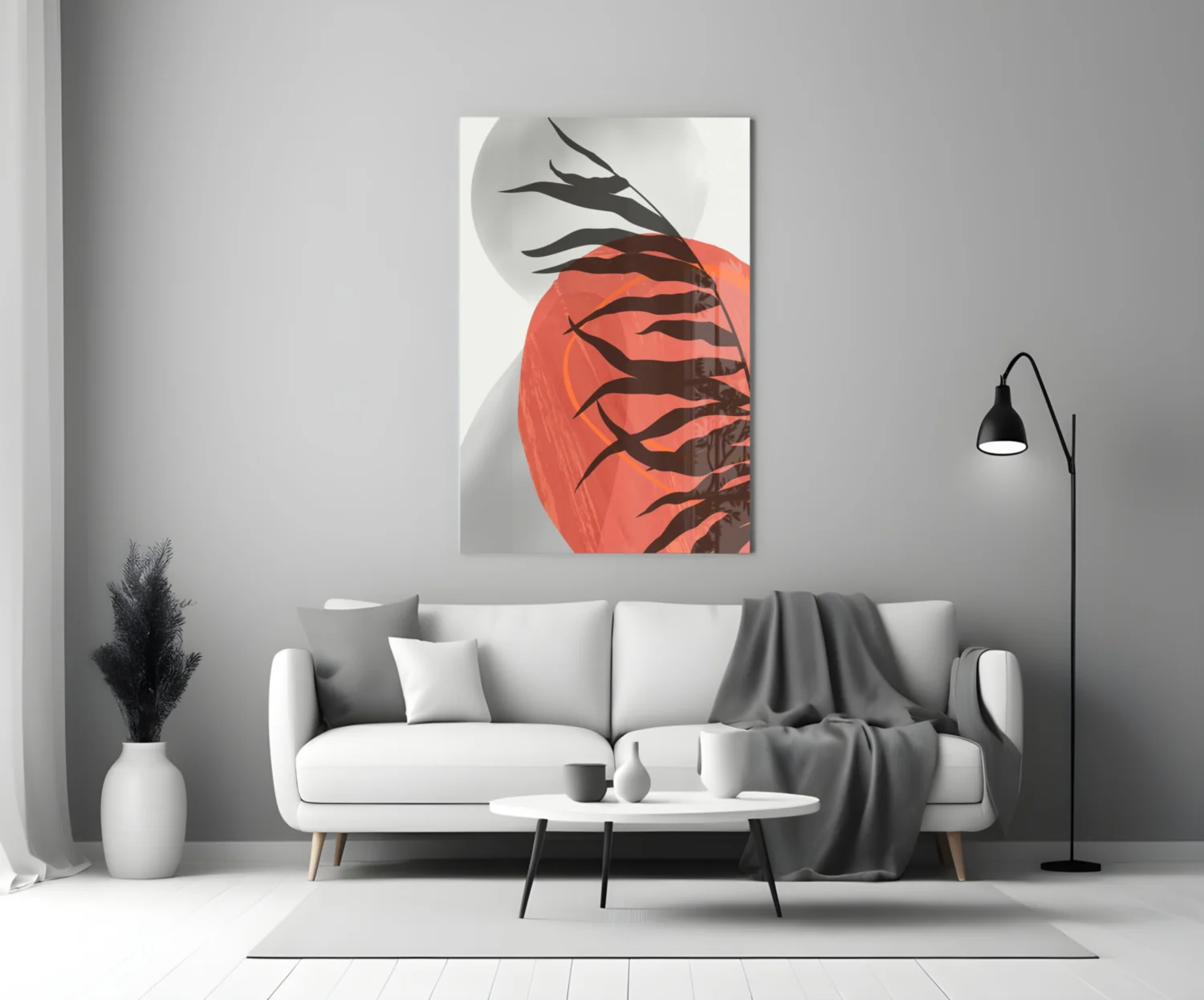 Autumn Red Glass Wall Art - Image 4