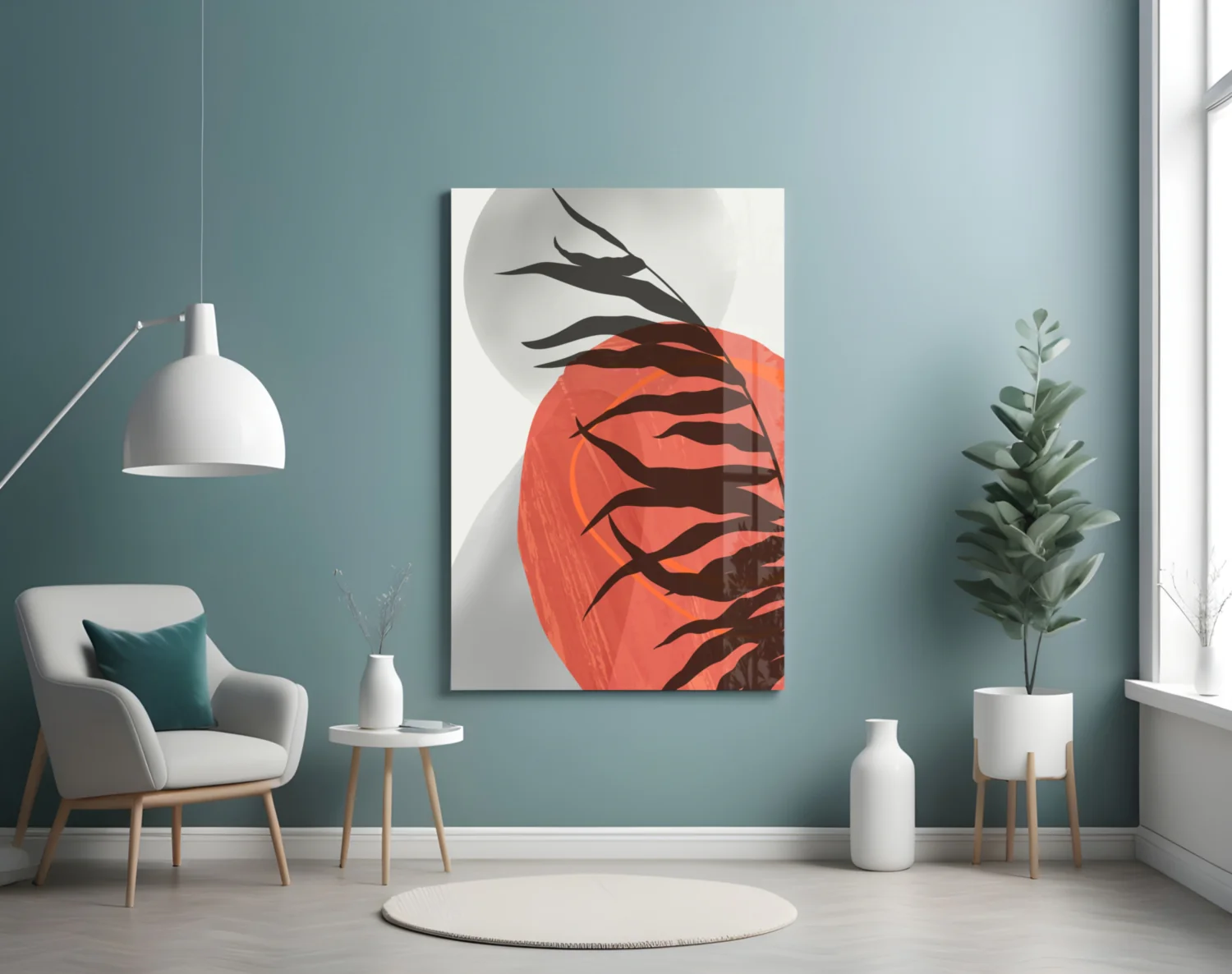 Autumn Red Glass Wall Art - Image 5