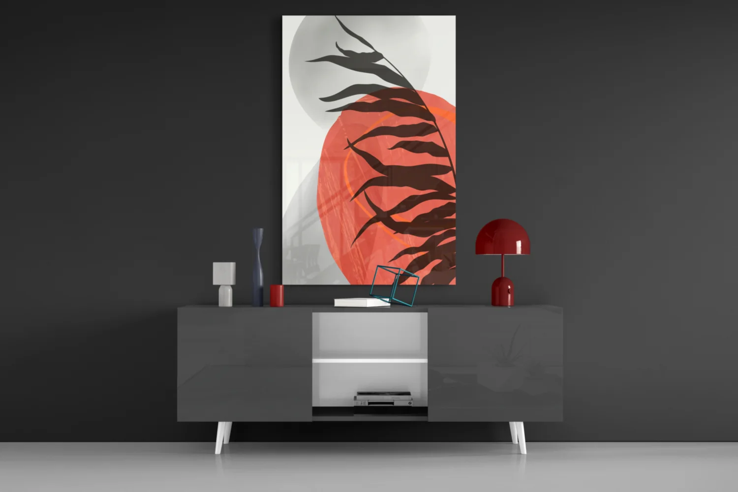 Autumn Red Glass Wall Art - Image 9