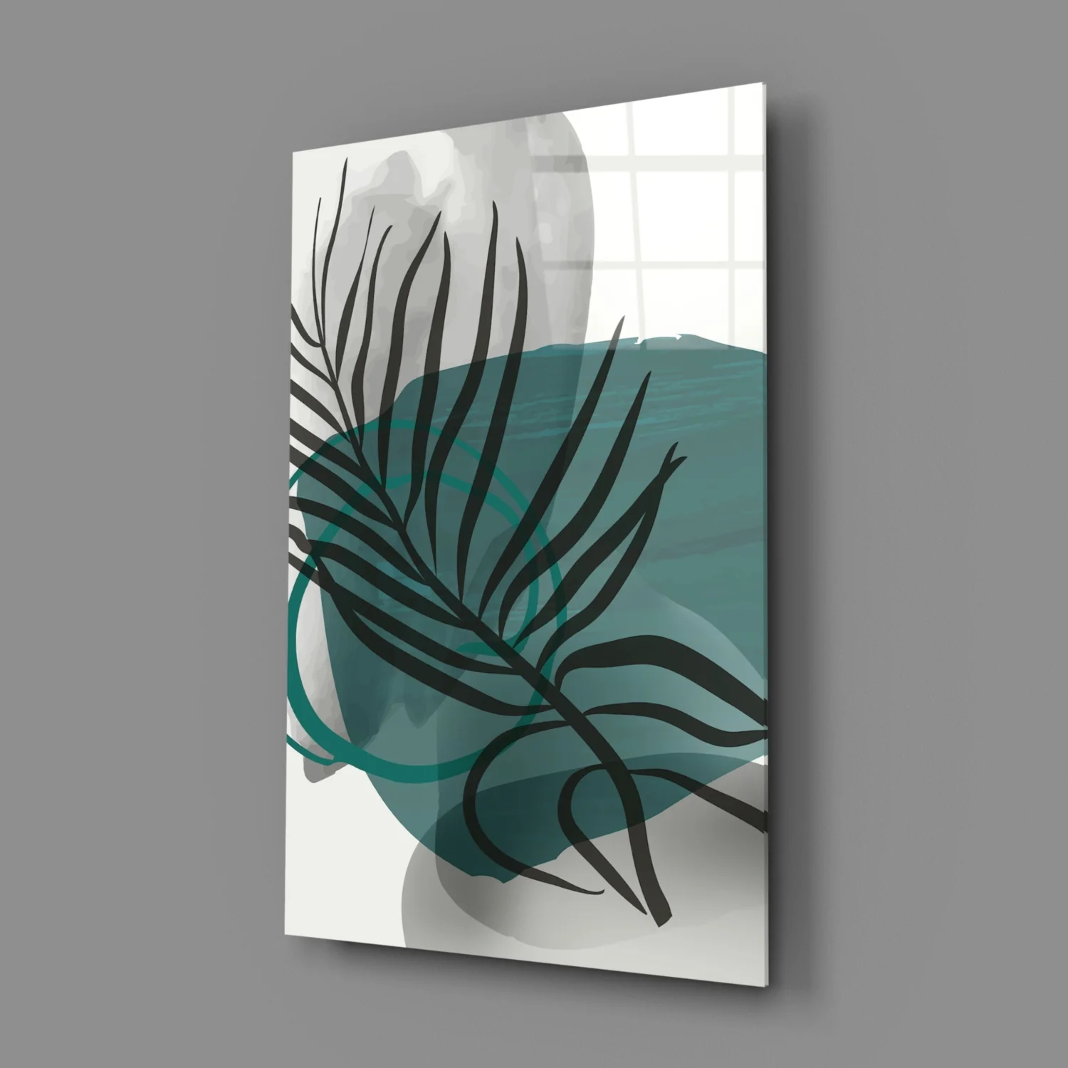 Autumn Green Glass Wall Art - Image 3