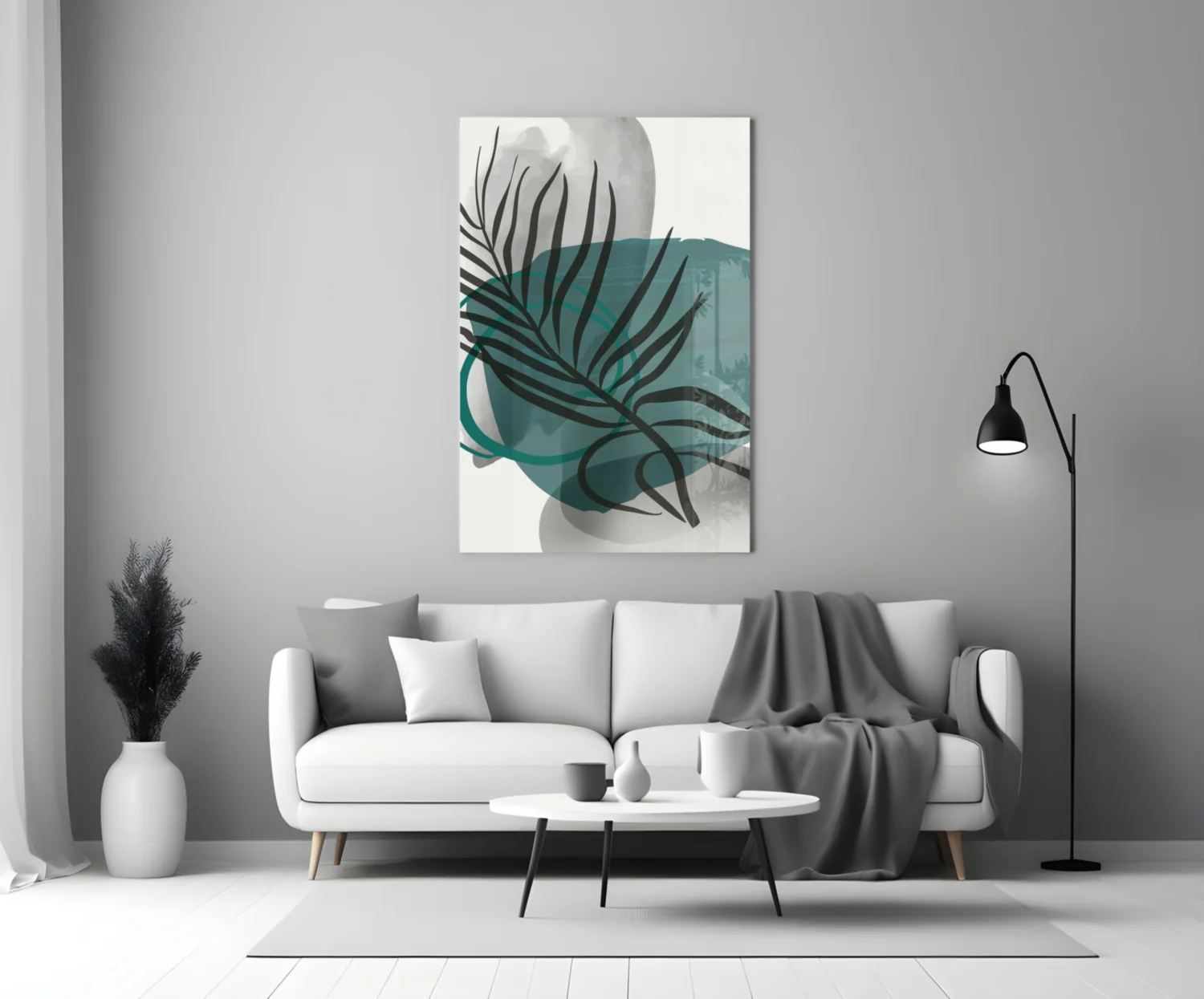 Autumn Green Glass Wall Art - Image 4
