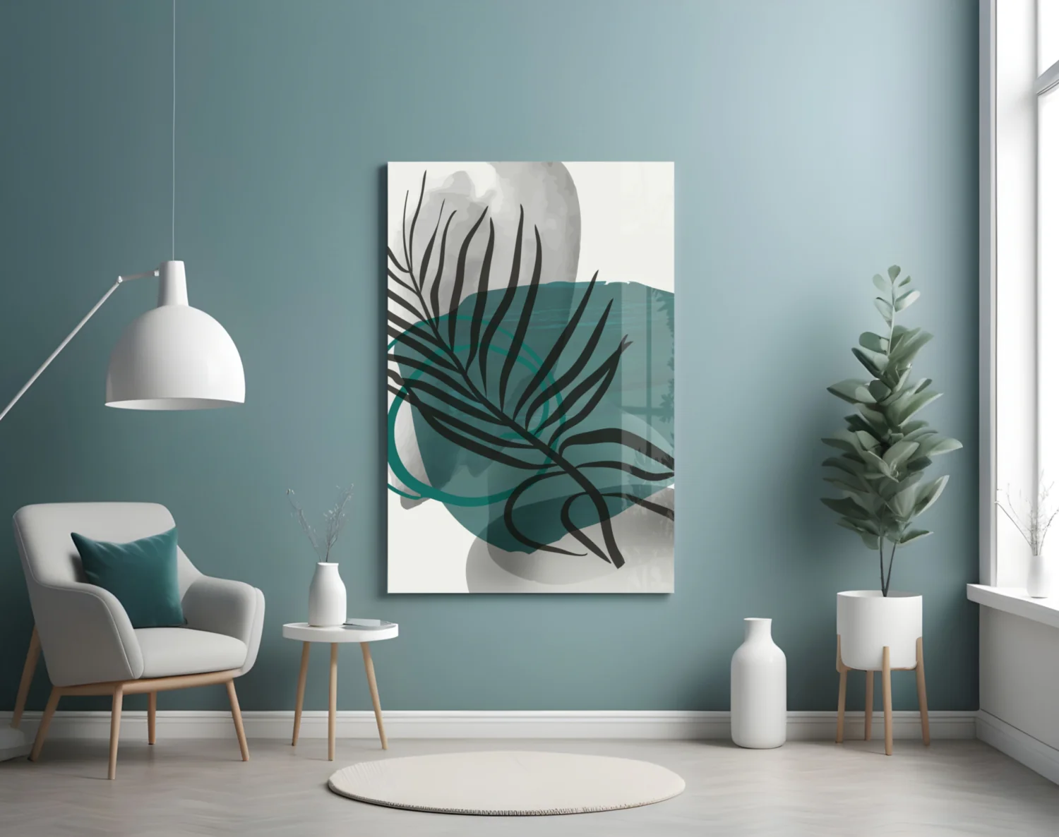 Autumn Green Glass Wall Art - Image 5