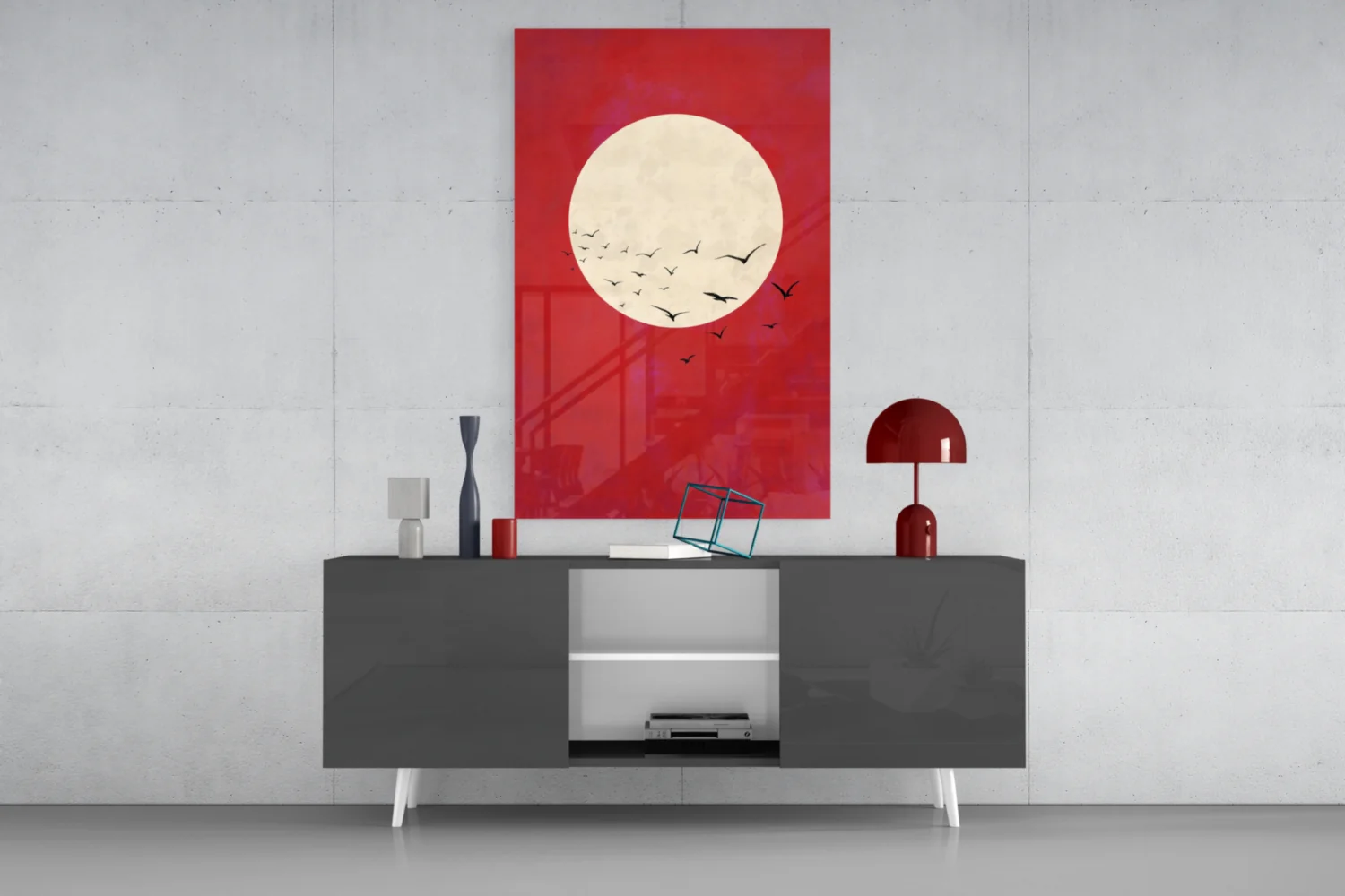 Fly from the Moon Glass Wall Art - Image 9