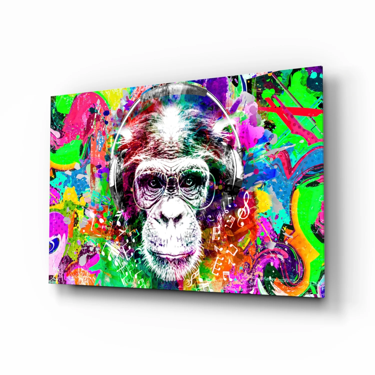 Monkey Face Glass Wall Art - Image 2