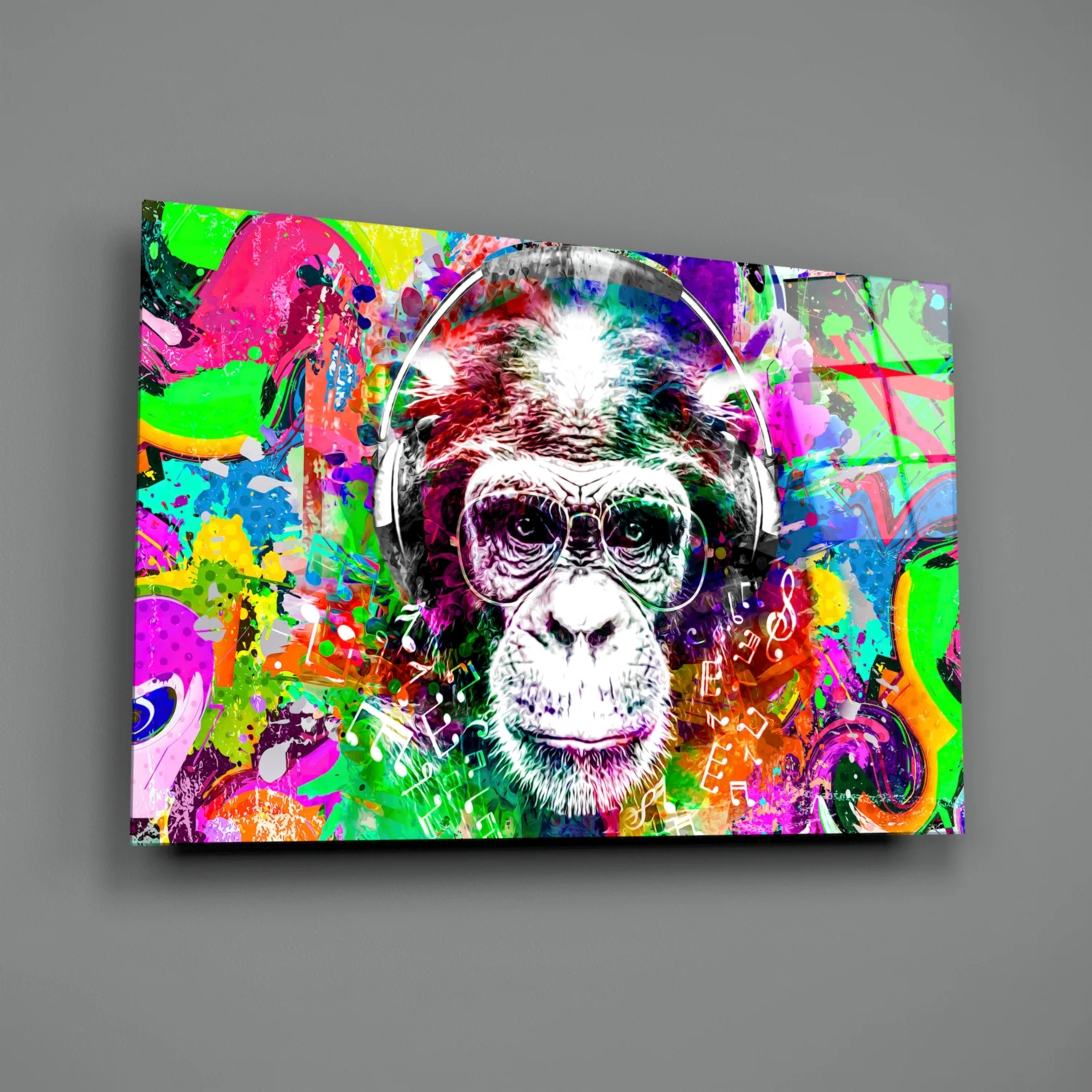 Monkey Face Glass Wall Art - Image 3