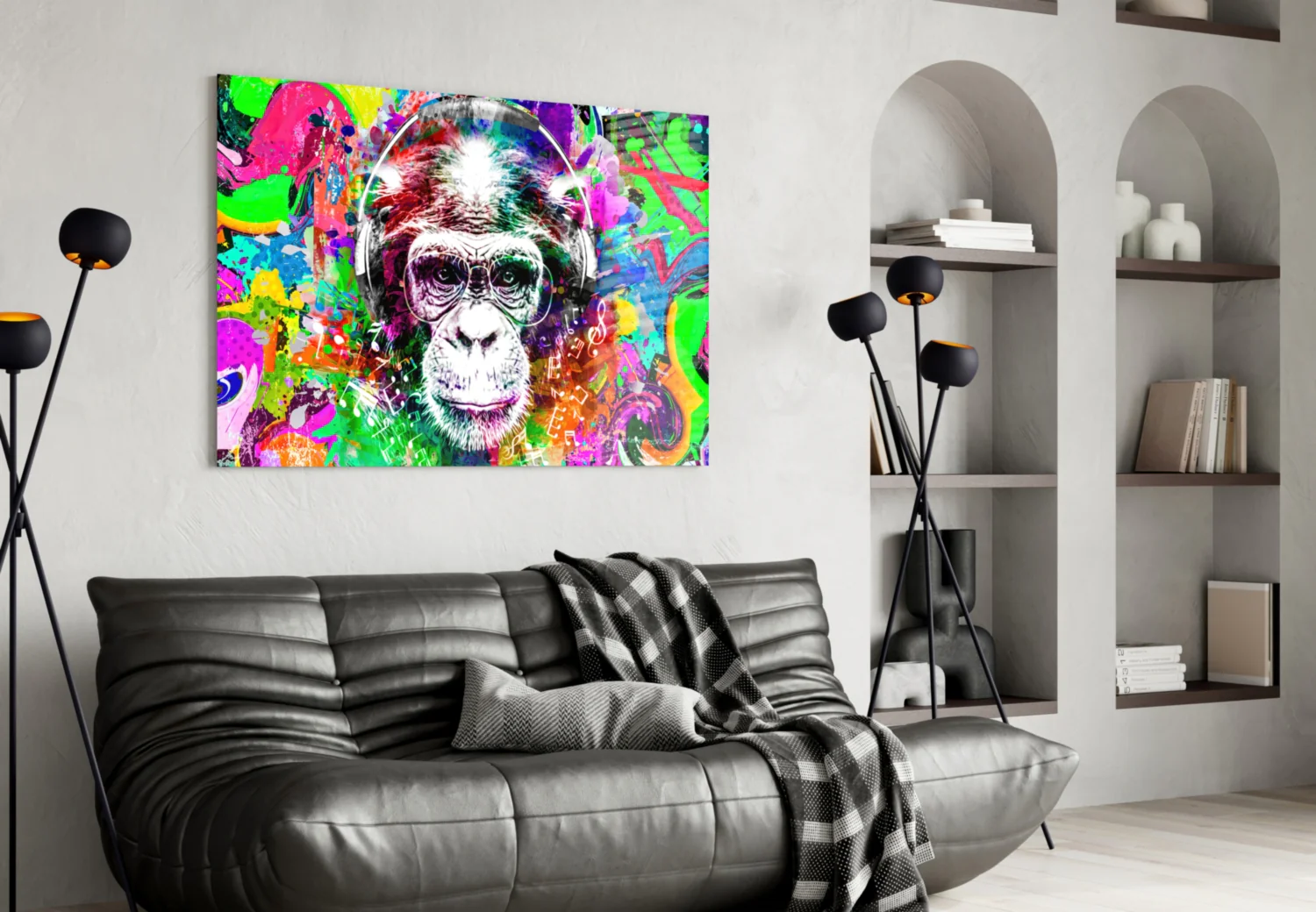 Monkey Face Glass Wall Art - Image 5