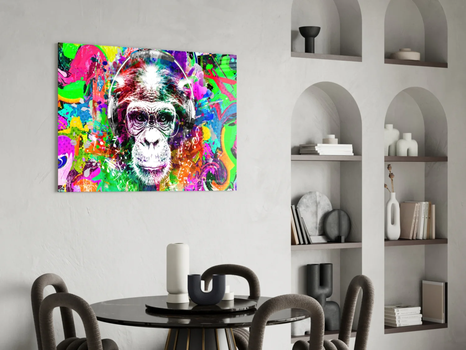 Monkey Face Glass Wall Art - Image 6