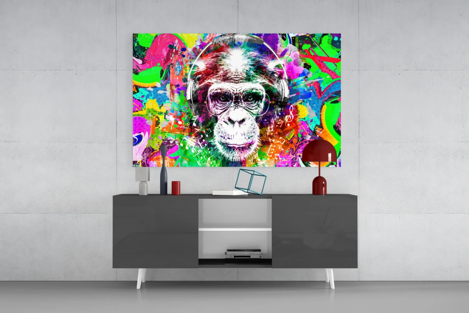 Monkey Face Glass Wall Art - Image 9