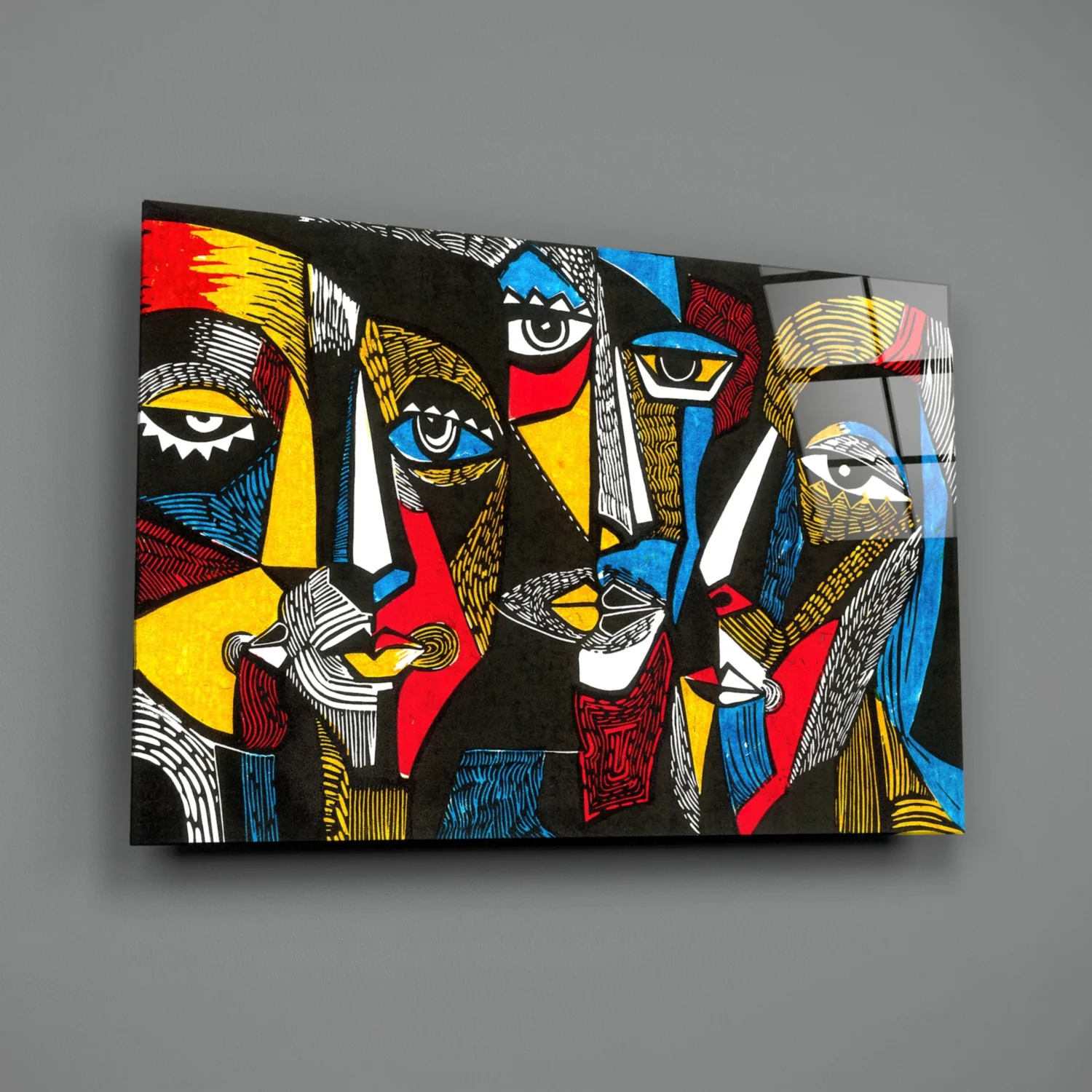 Faces Glass Wall Art - Image 3