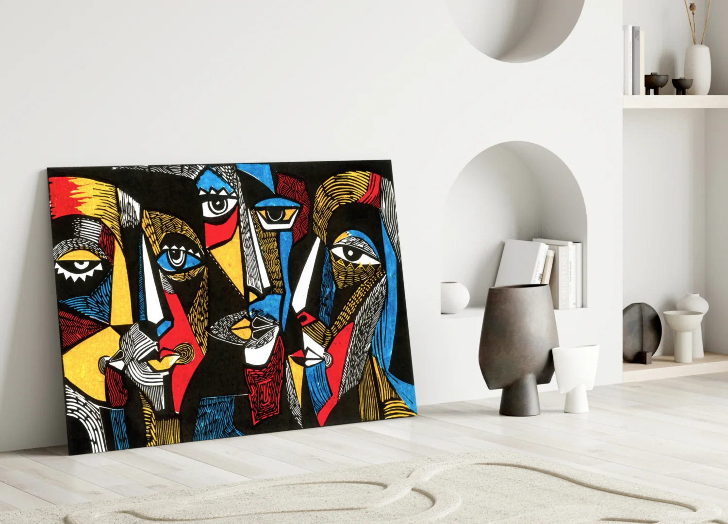 Faces Glass Wall Art - Image 4