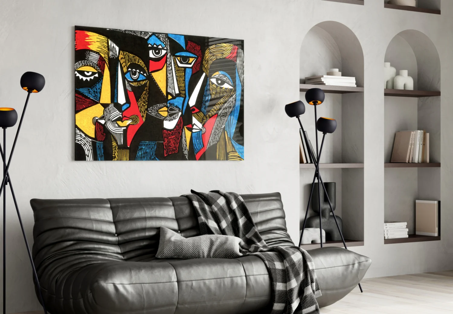Faces Glass Wall Art - Image 5