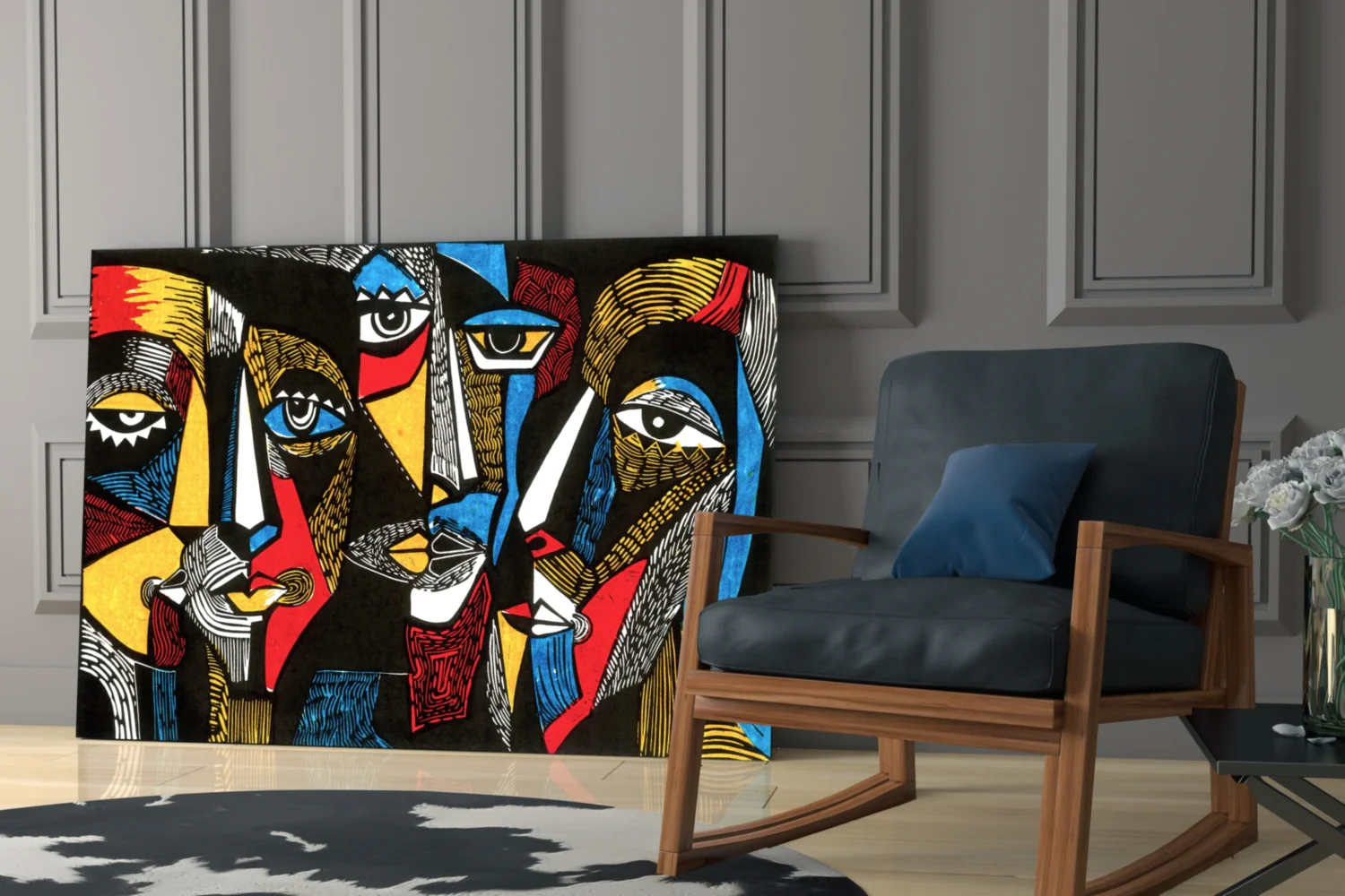 Faces Glass Wall Art - Image 7