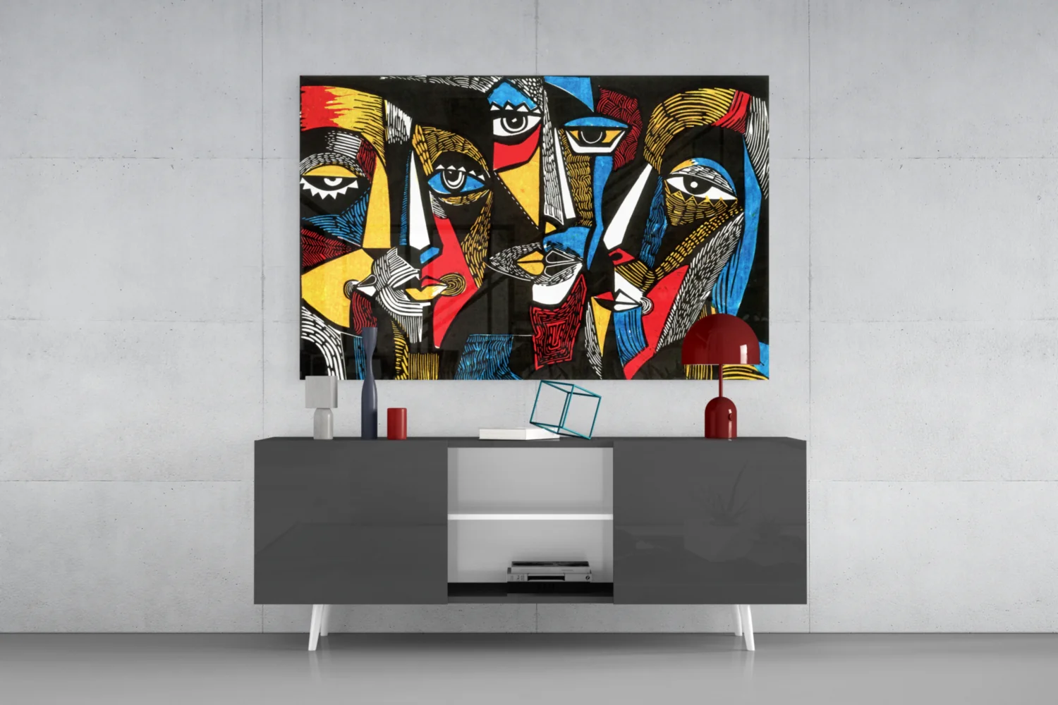 Faces Glass Wall Art - Image 9