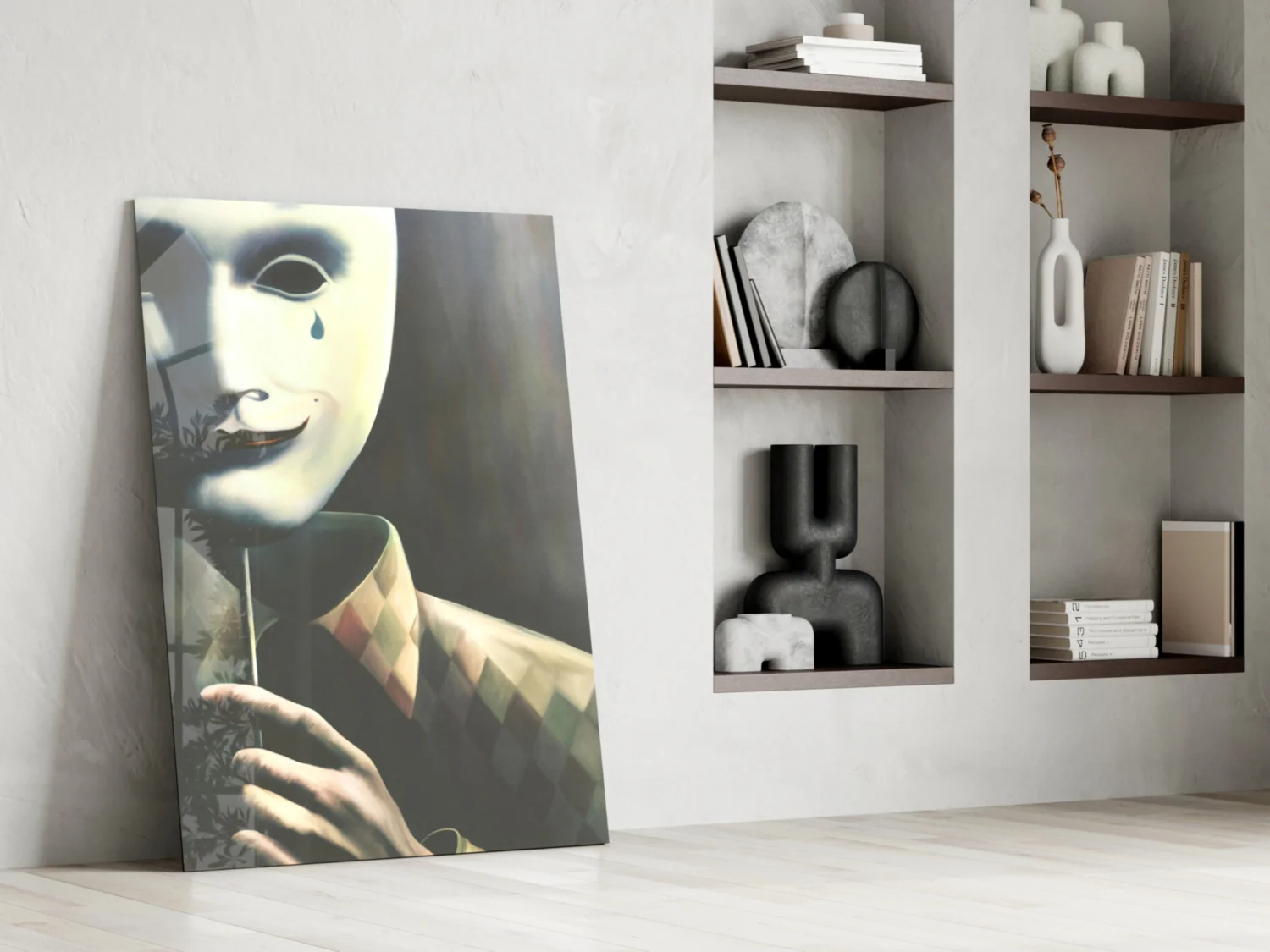 Mask the Sadness Glass Wall Art - Image 7