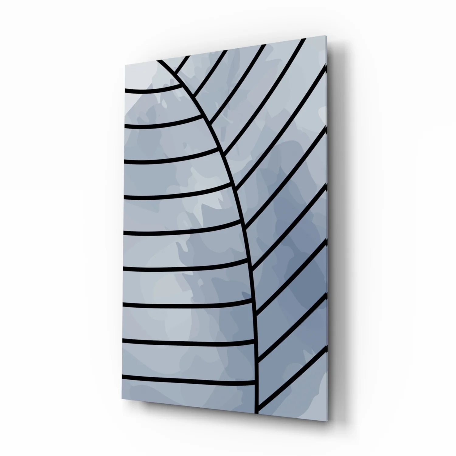 Lines of Leaf Glass Wall Art - Image 2