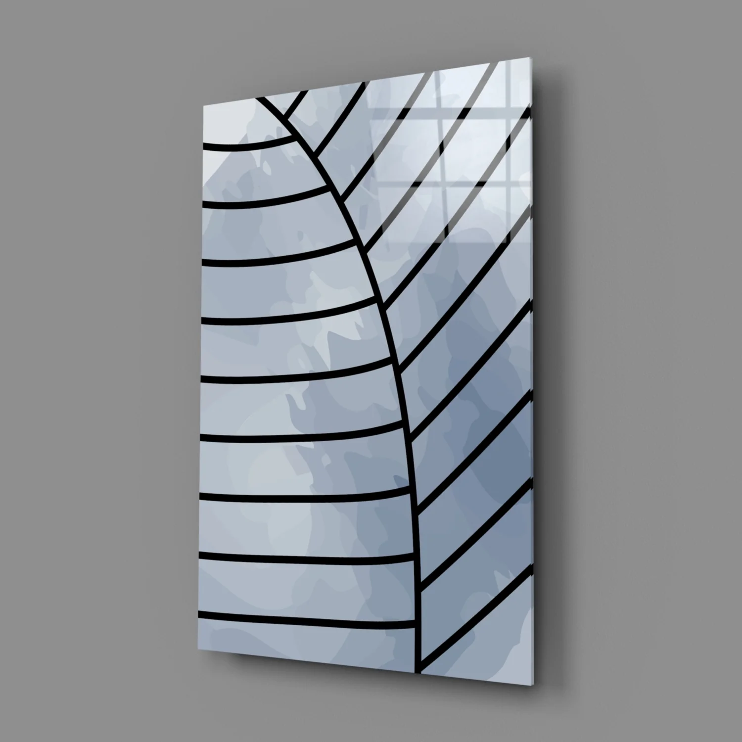 Lines of Leaf Glass Wall Art - Image 3