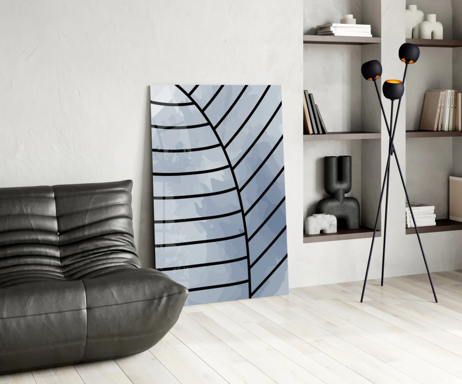 Lines of Leaf Glass Wall Art - Image 6