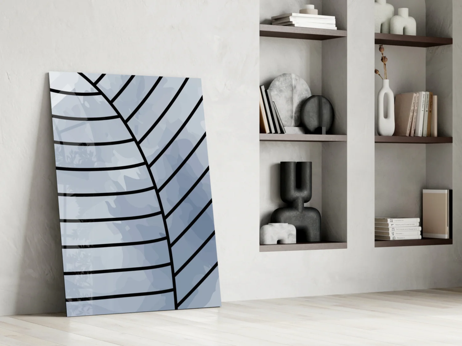Lines of Leaf Glass Wall Art - Image 7