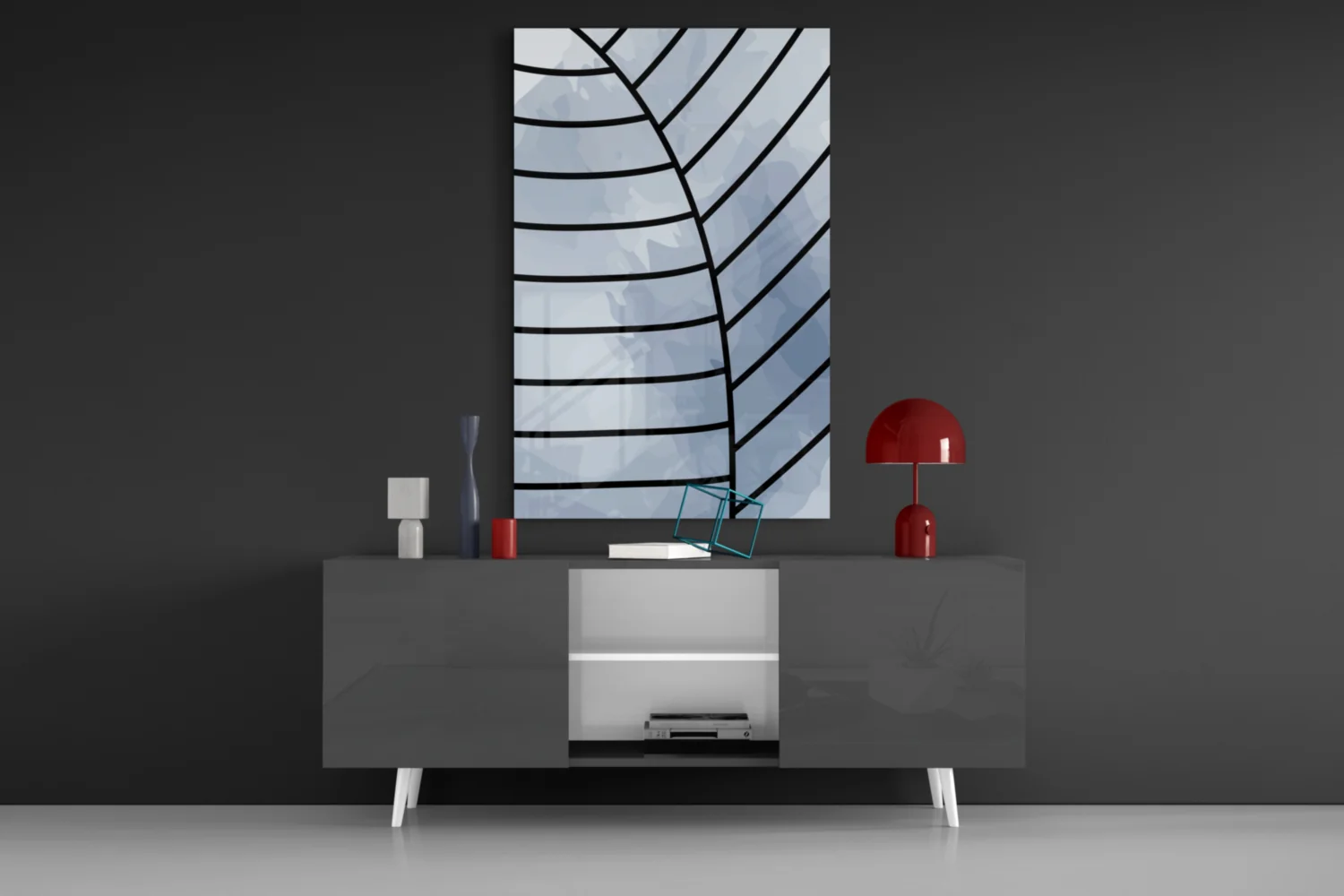 Lines of Leaf Glass Wall Art - Image 9