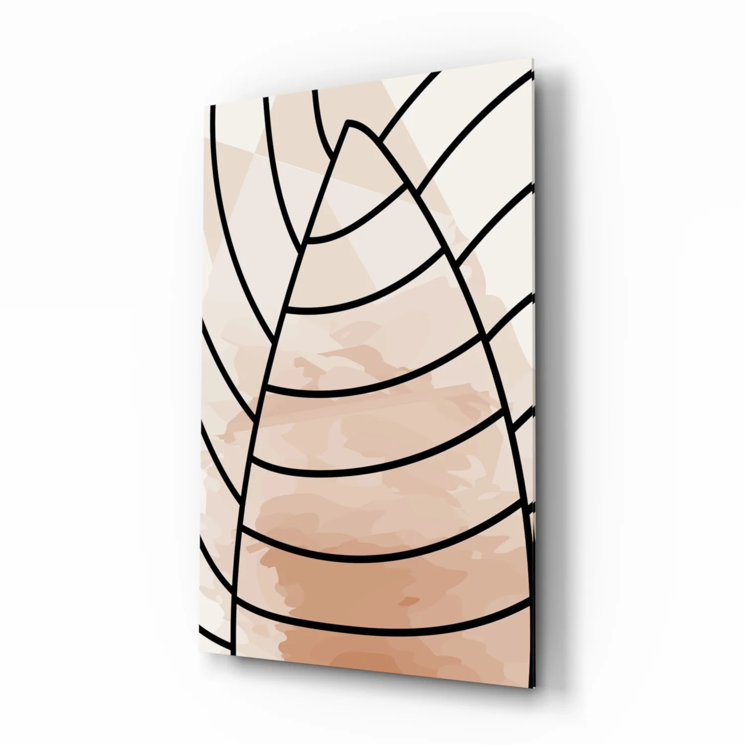 Lines of Leaf Glass Wall Art - Image 2