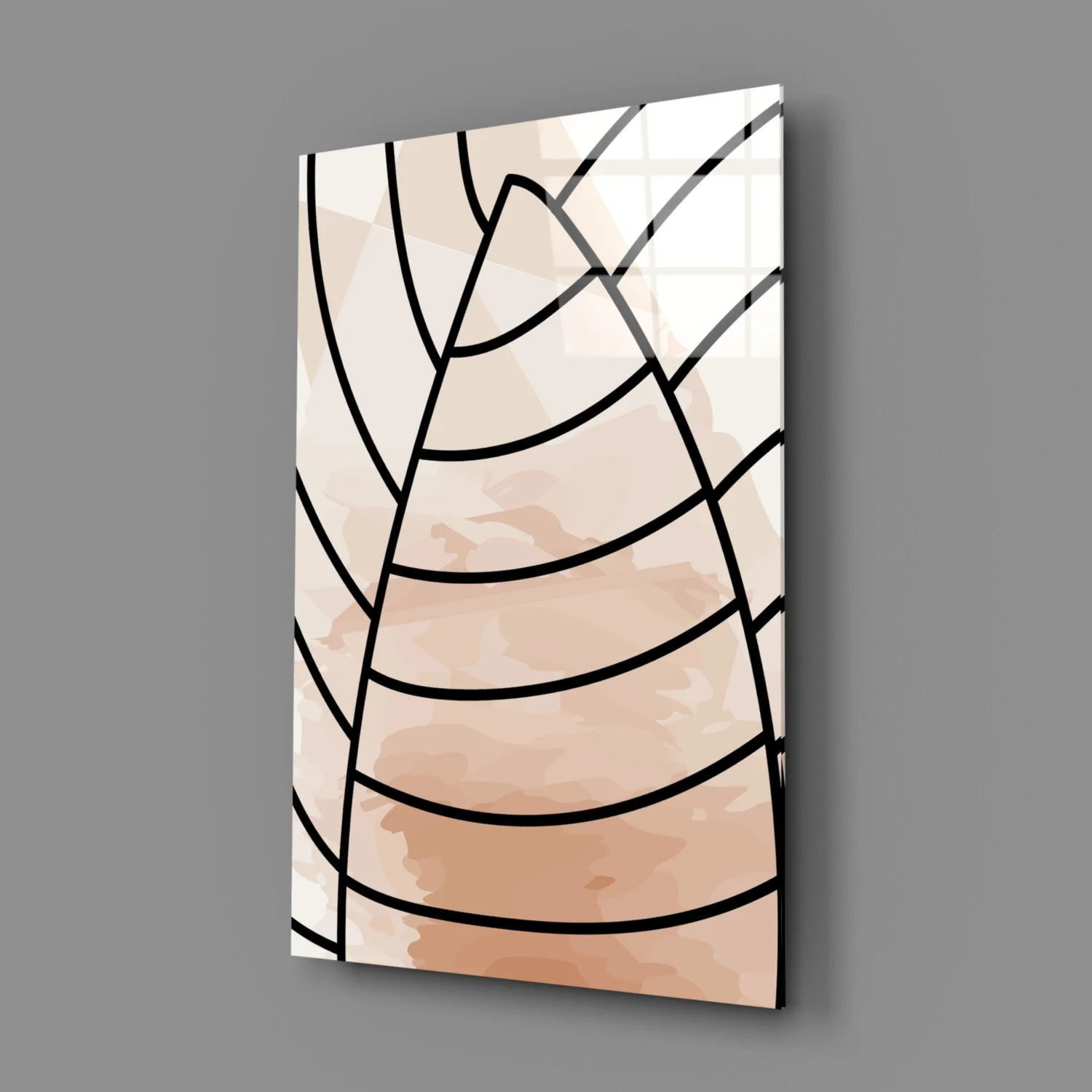 Lines of Leaf Glass Wall Art - Image 3