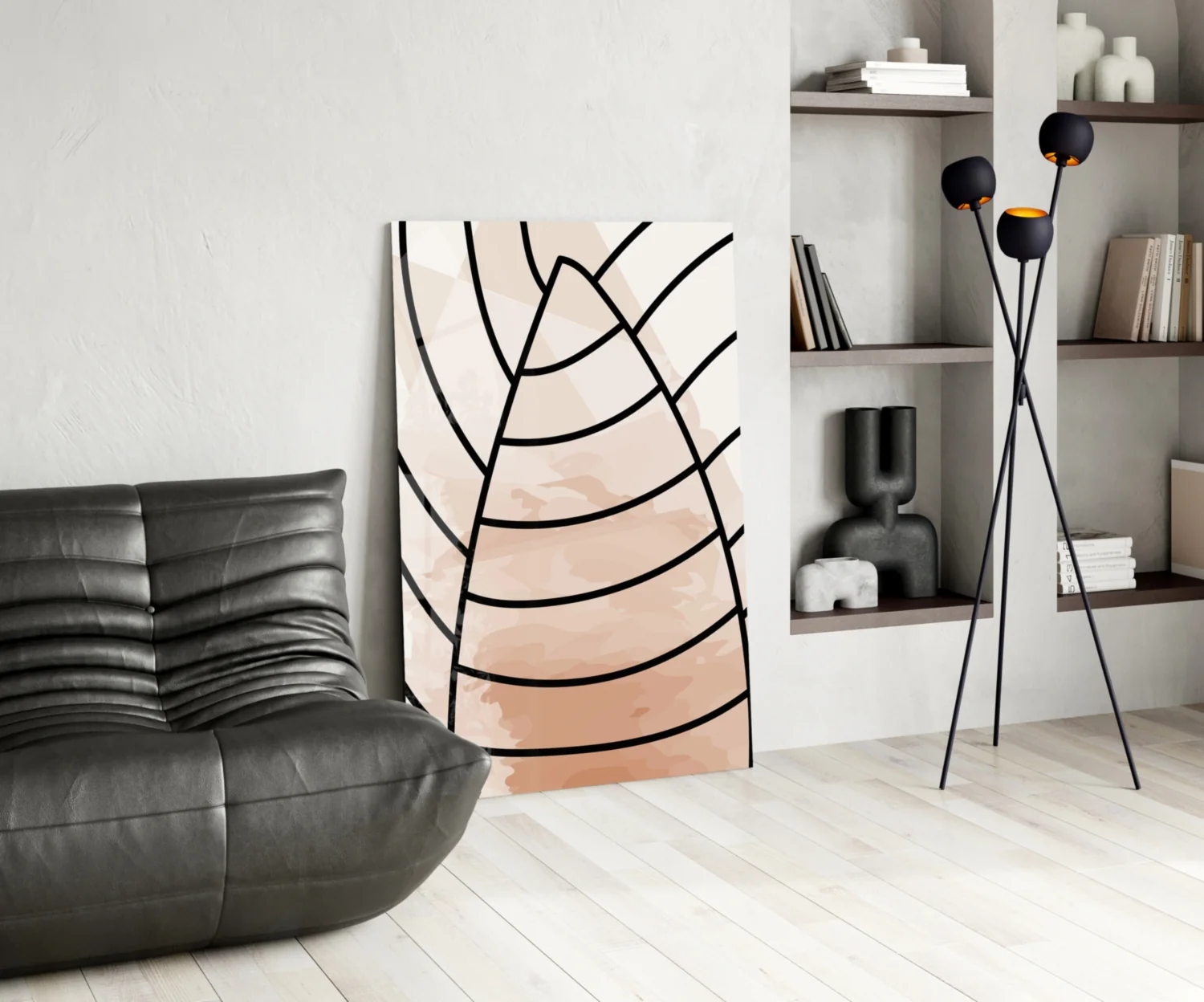 Lines of Leaf Glass Wall Art - Image 6