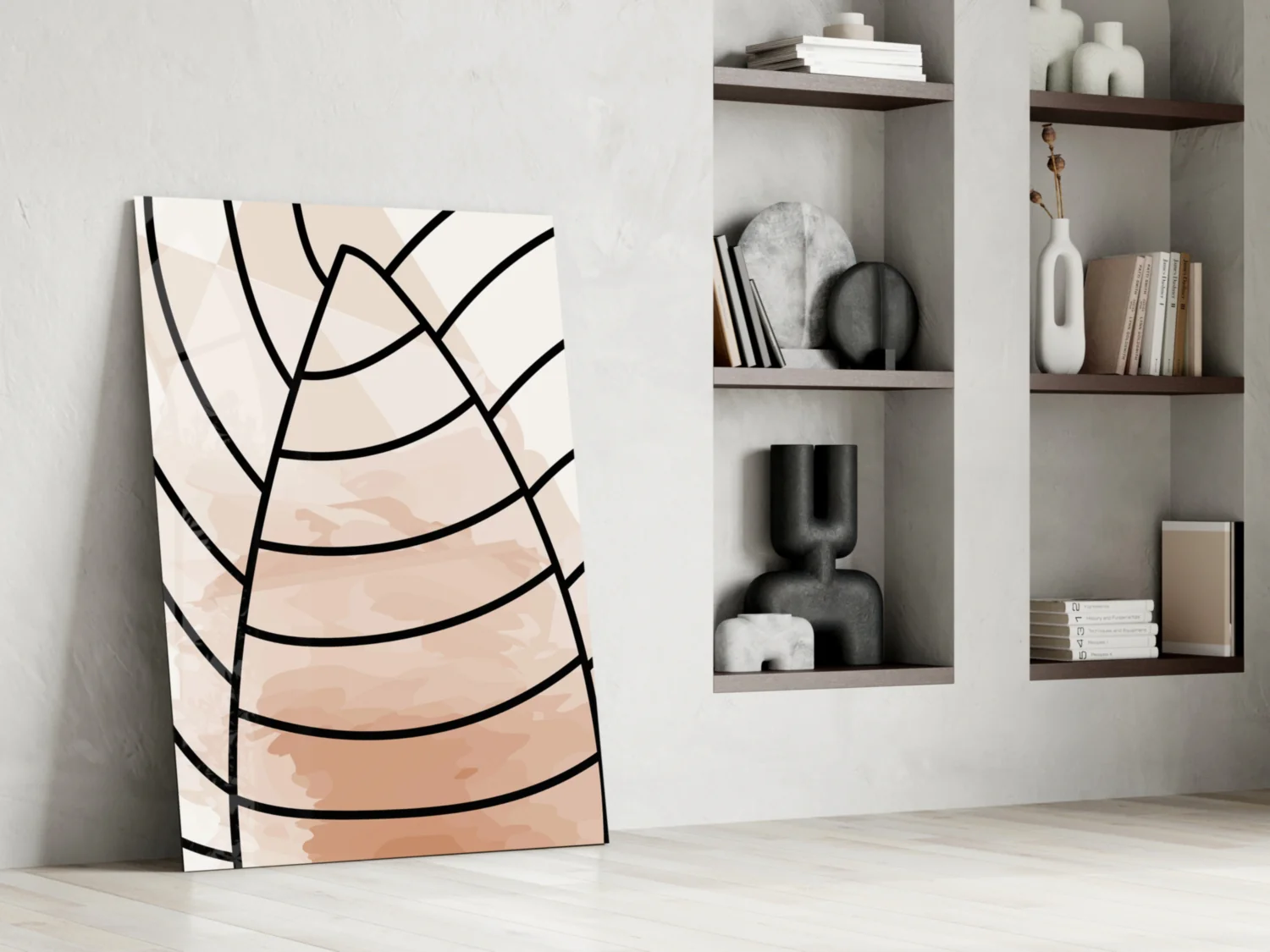 Lines of Leaf Glass Wall Art - Image 7