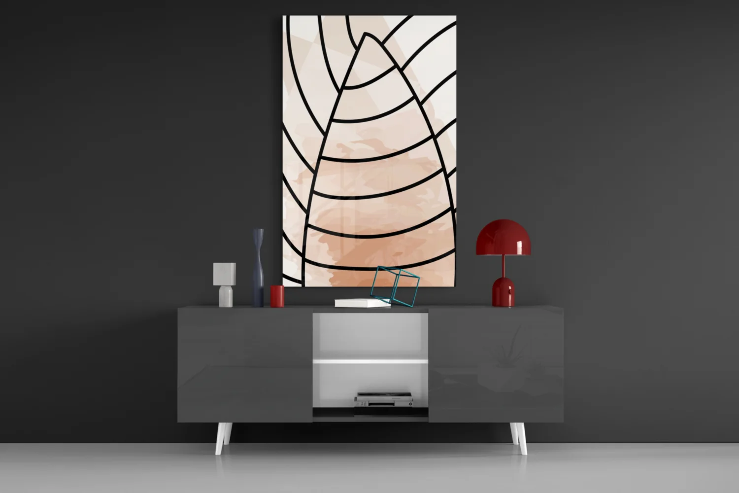 Lines of Leaf Glass Wall Art - Image 9