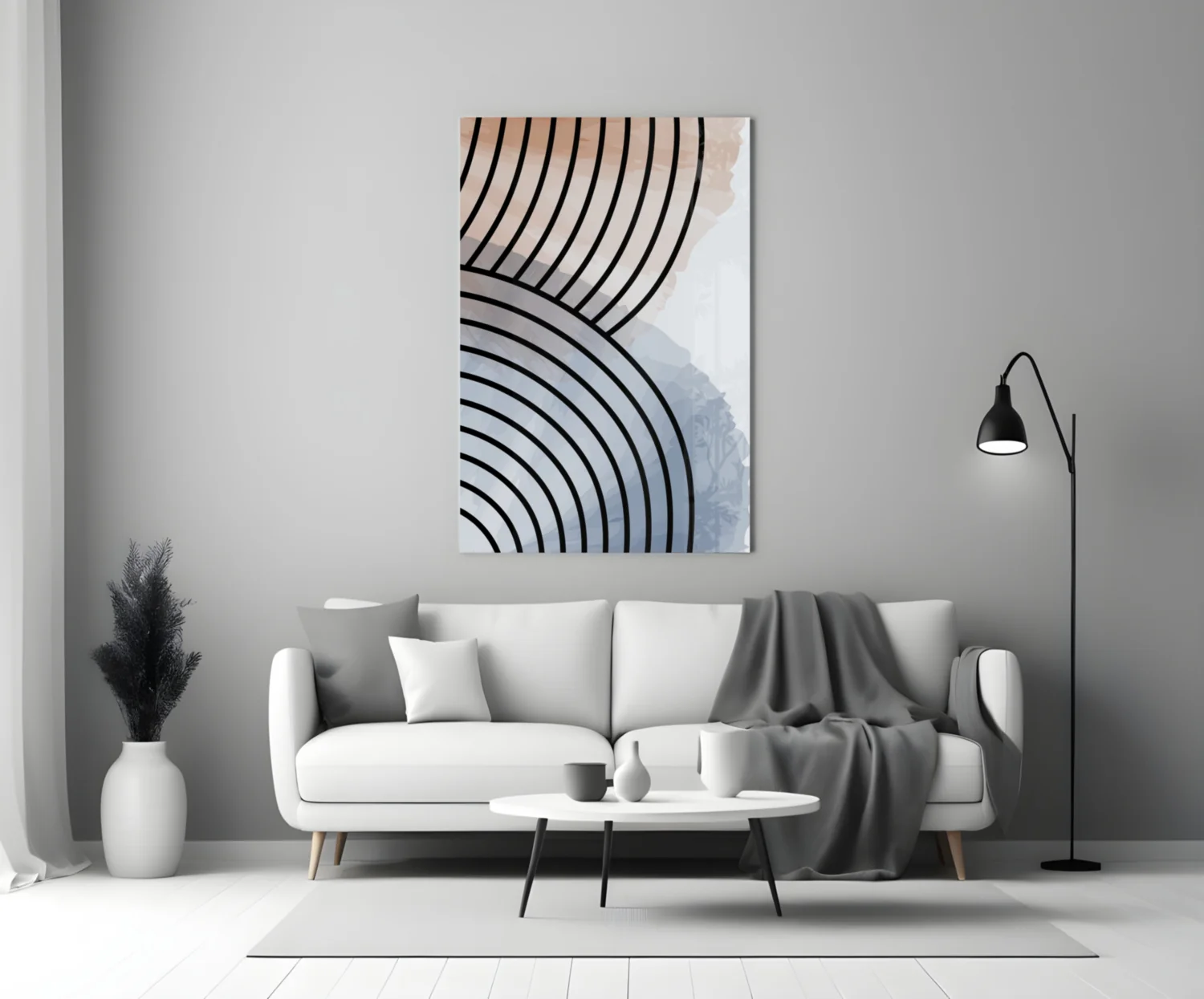 Lines of Waves Glass Wall Art - Image 4