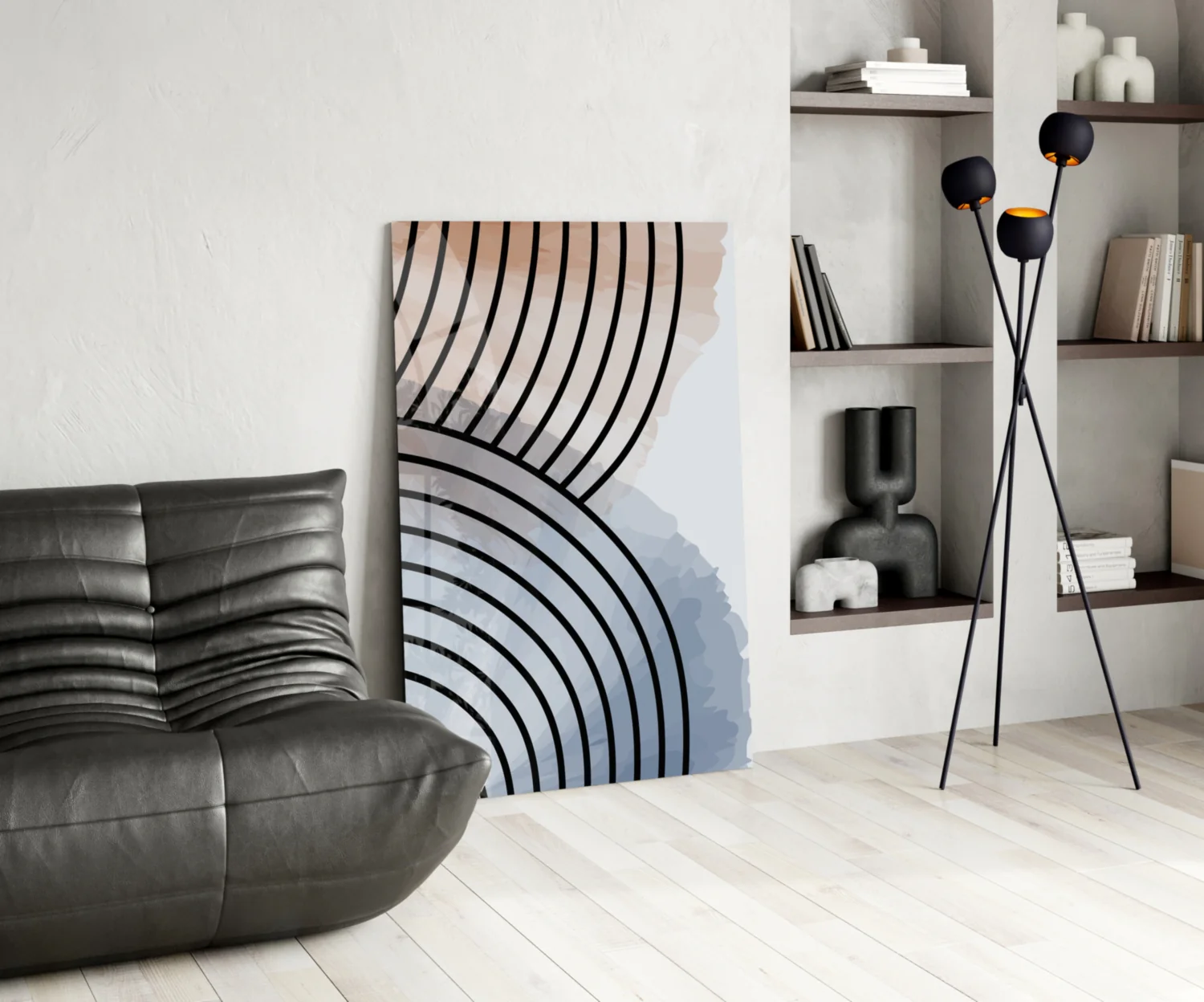 Lines of Waves Glass Wall Art - Image 6