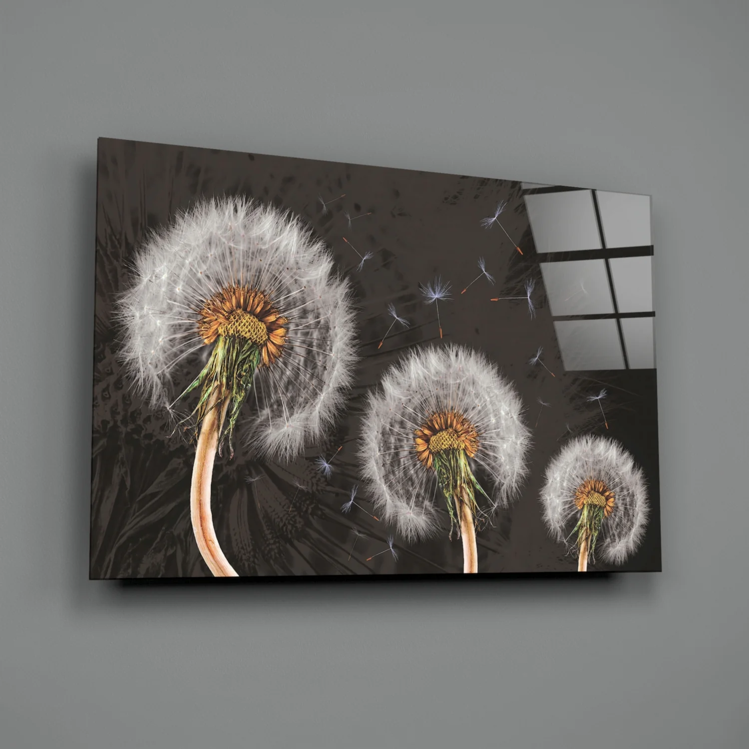 Dandelions Glass Wall Art - Image 3