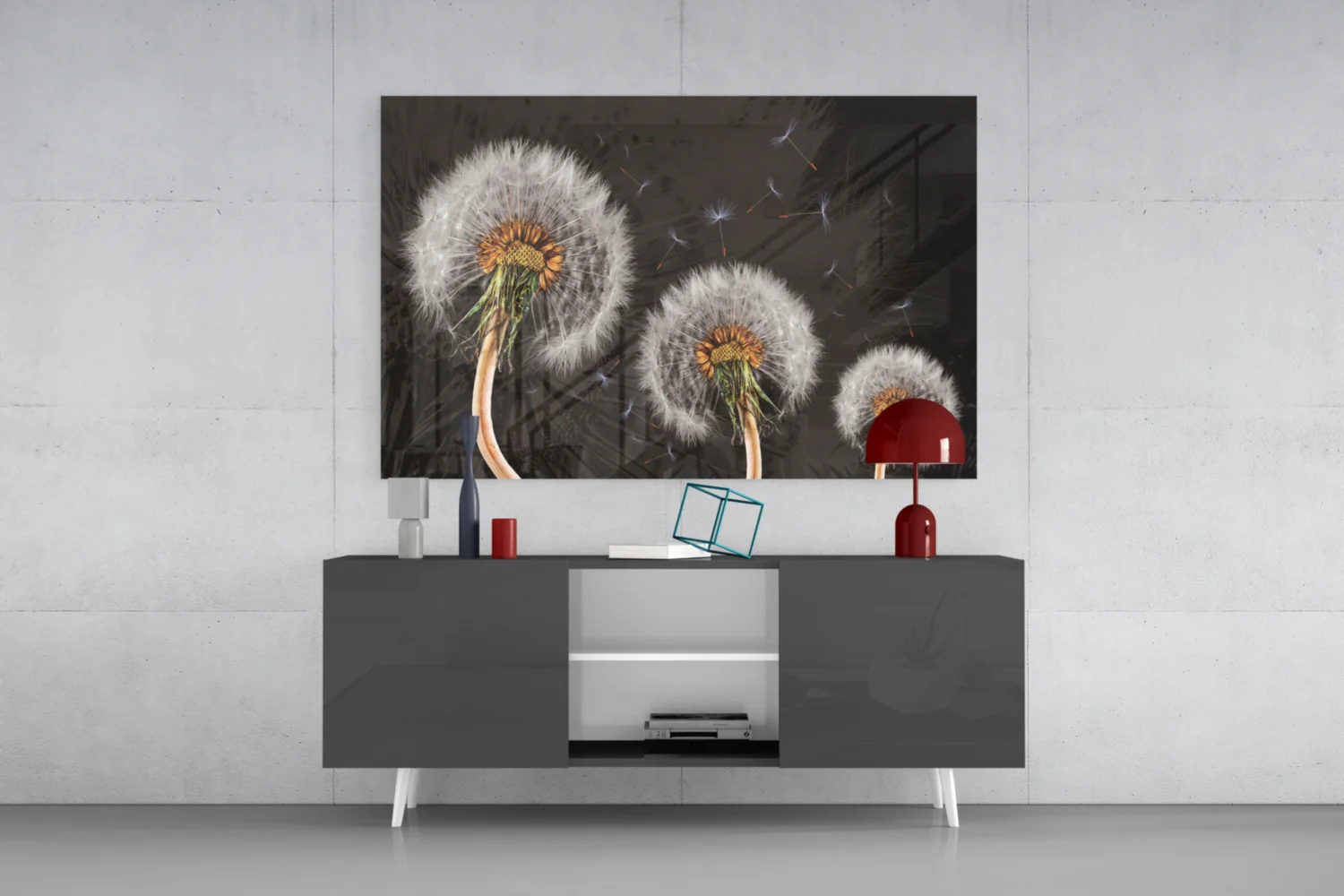 Dandelions Glass Wall Art - Image 9
