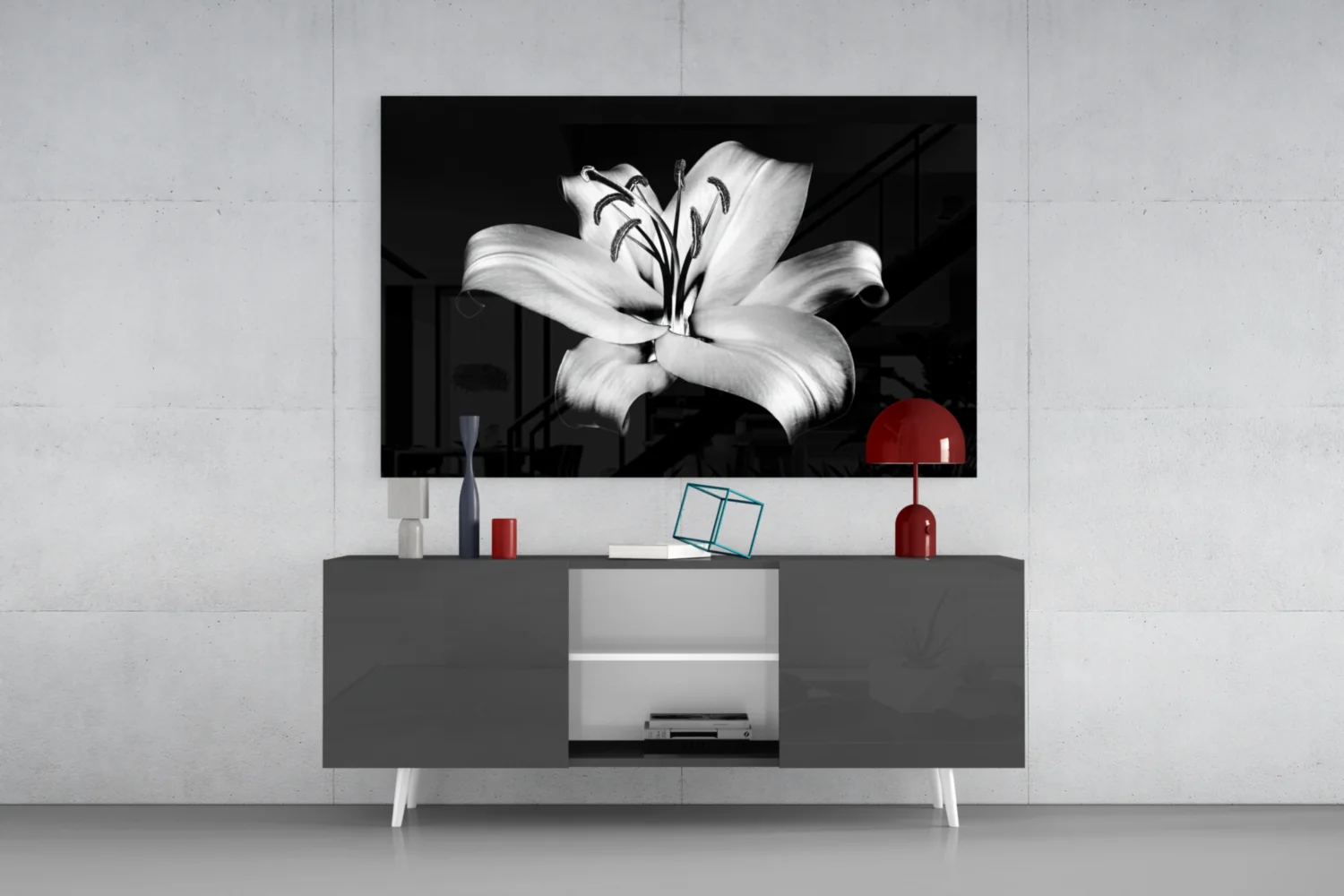 Lilies Glass Wall Art - Image 9