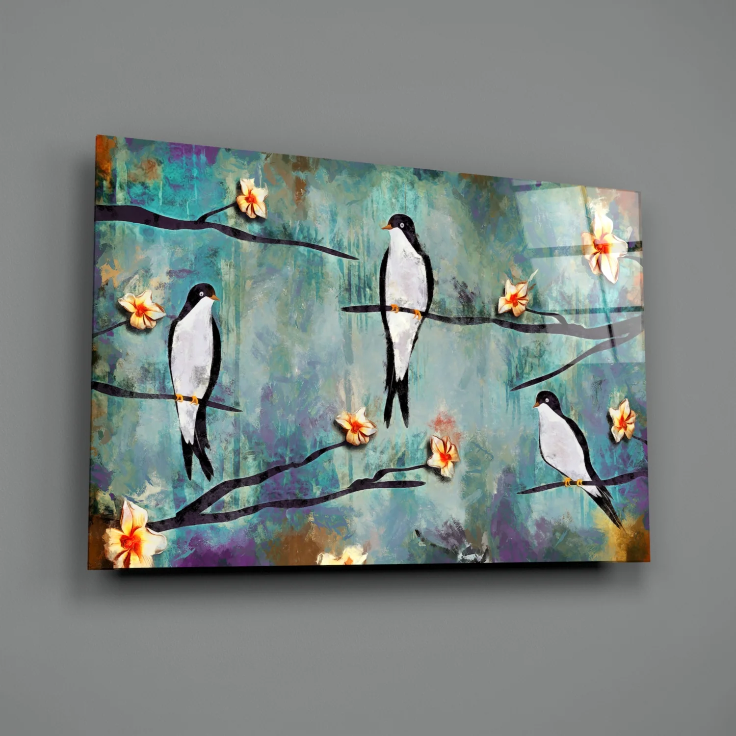 Birds of a Dream Glass Wall Art - Image 3