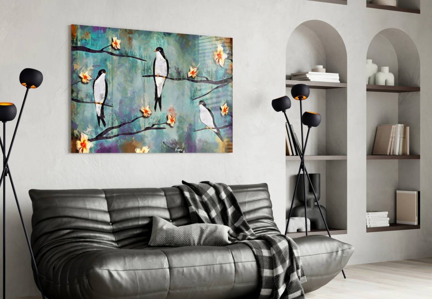 Birds of a Dream Glass Wall Art - Image 5