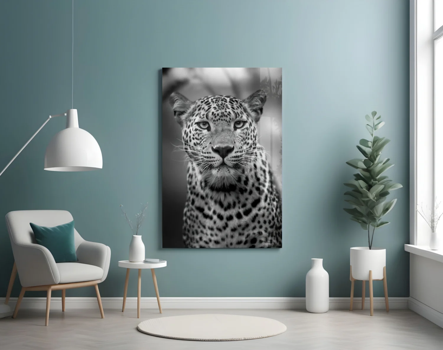 Leopard Glass Wall Art - Image 5