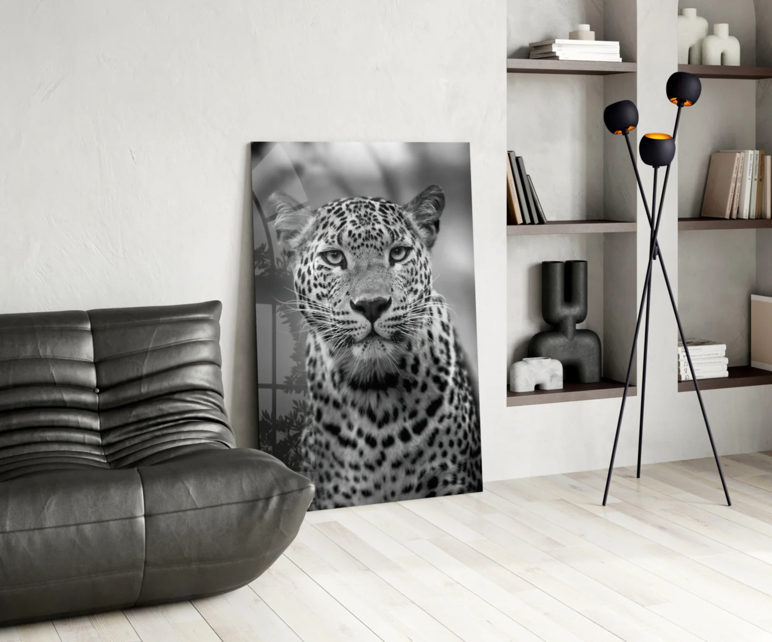 Leopard Glass Wall Art - Image 6