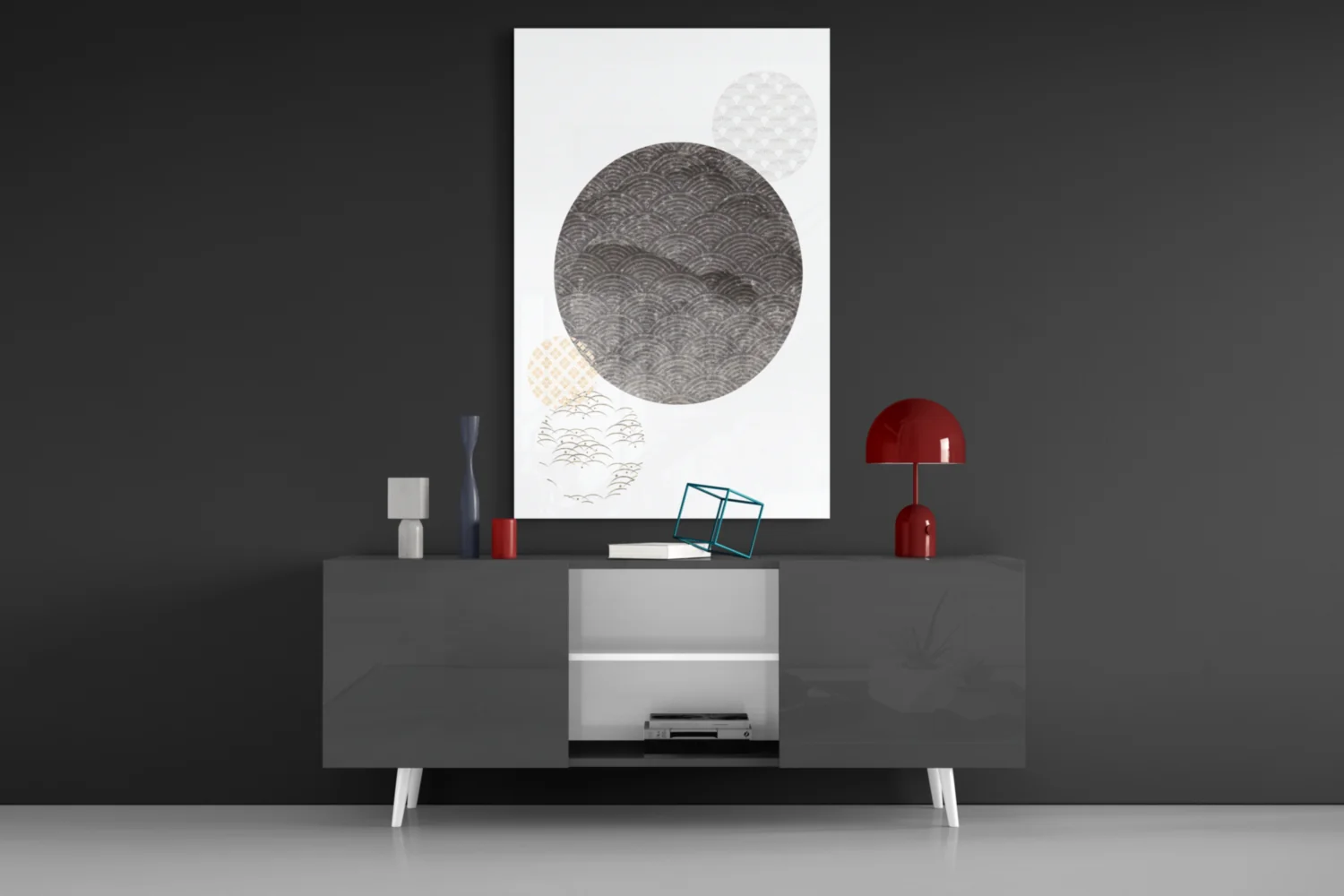 Black Moon Glass Wall Art - Image 9