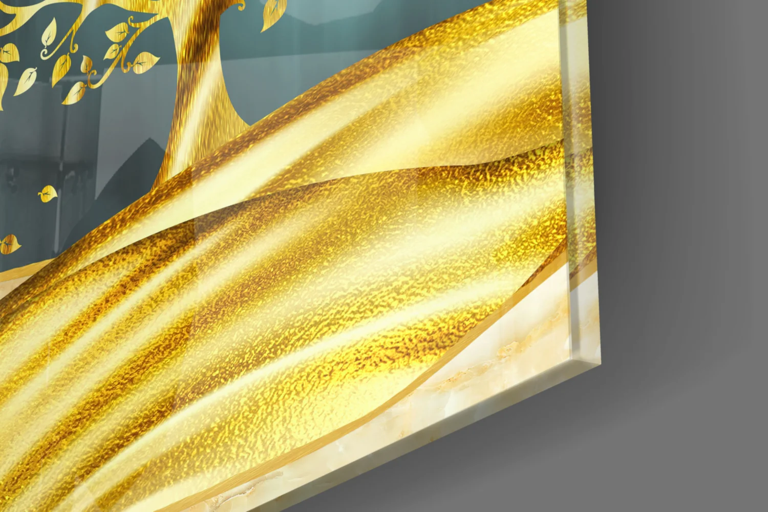 Golden Forest Glass Wall Art - Image 8