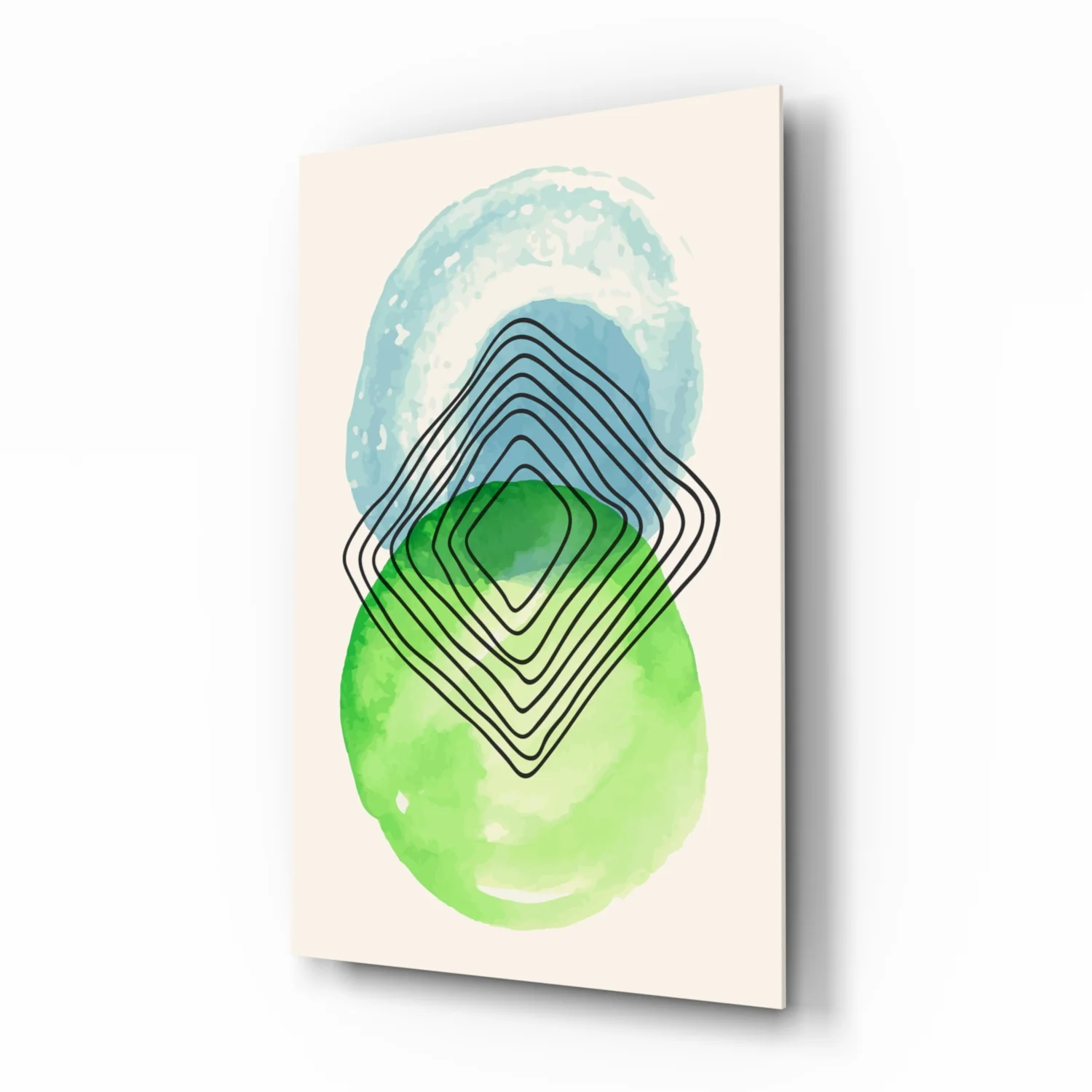 Abstract Circles Glass Wall Art - Image 2