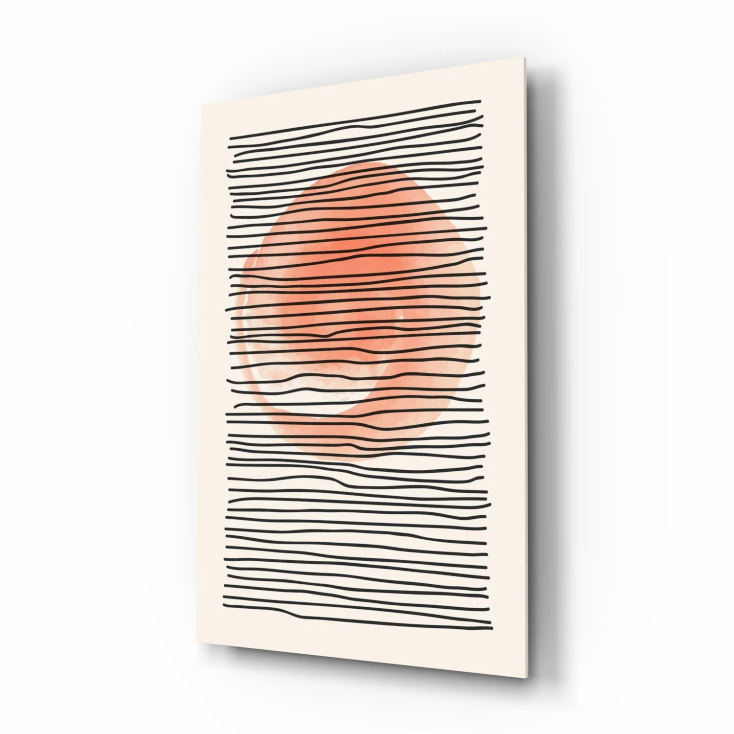 Abstract Sunset Glass Wall Art - Image 2