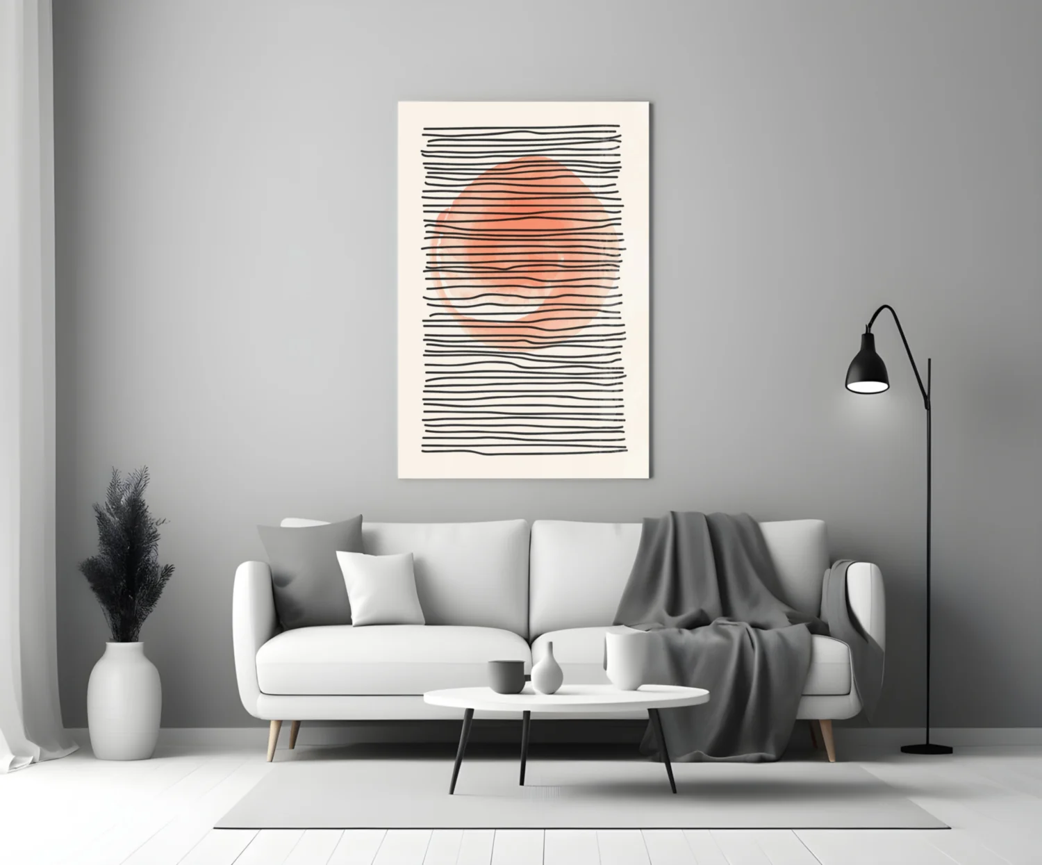 Abstract Sunset Glass Wall Art - Image 4