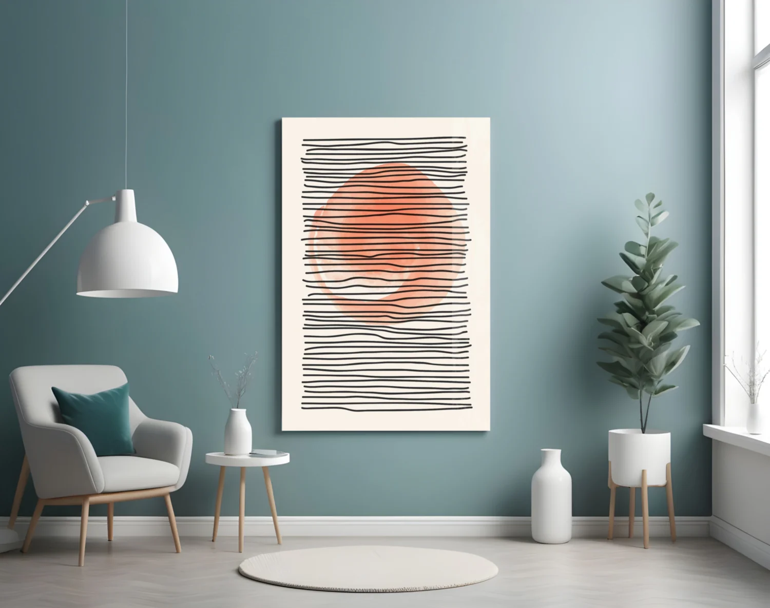 Abstract Sunset Glass Wall Art - Image 5