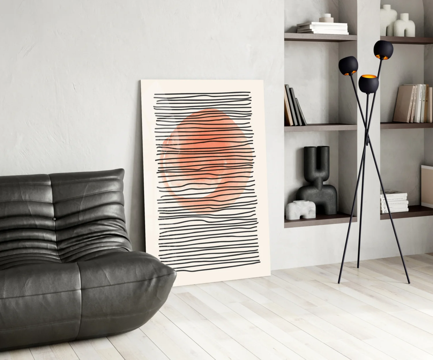 Abstract Sunset Glass Wall Art - Image 6