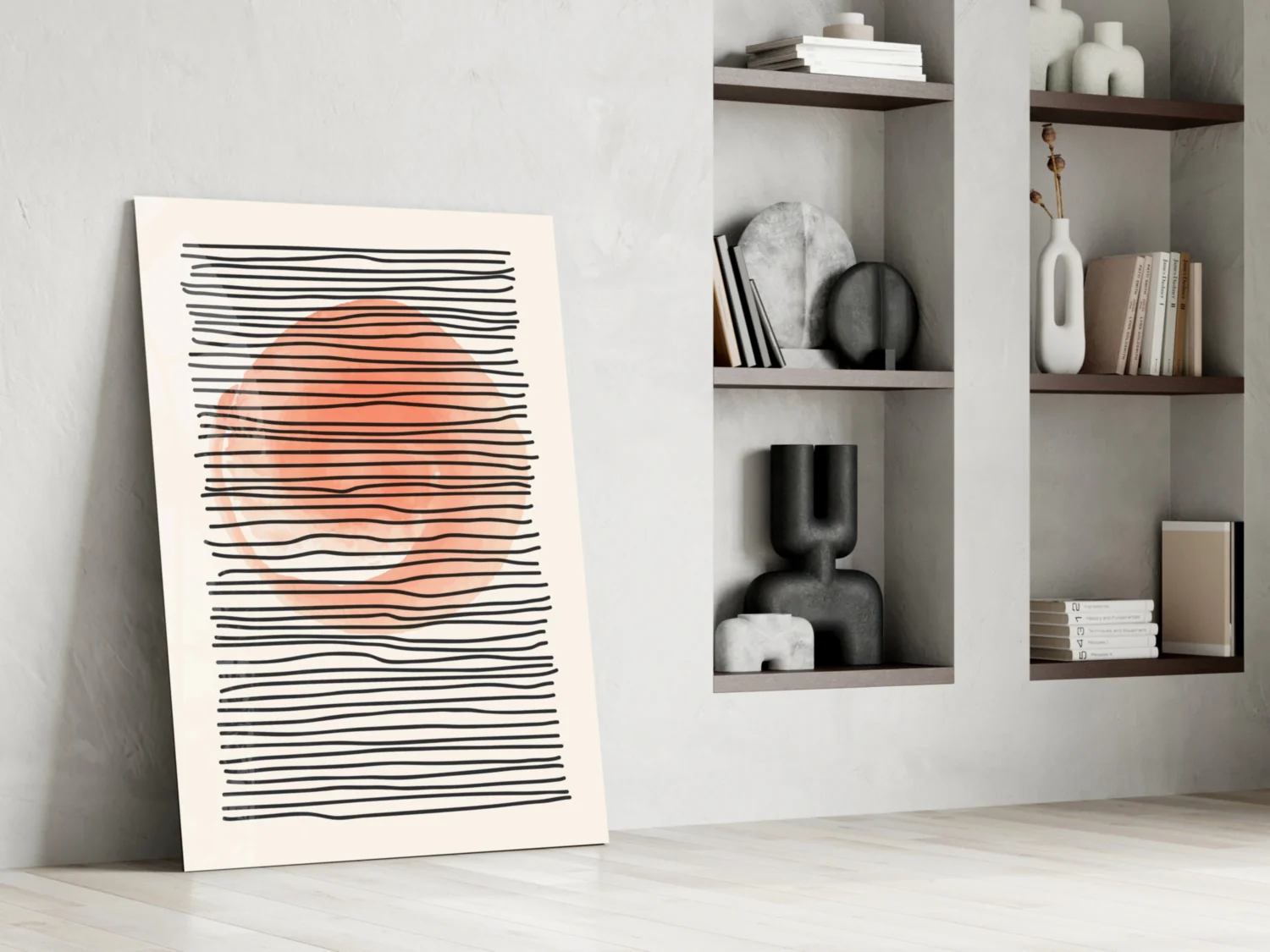 Abstract Sunset Glass Wall Art - Image 7