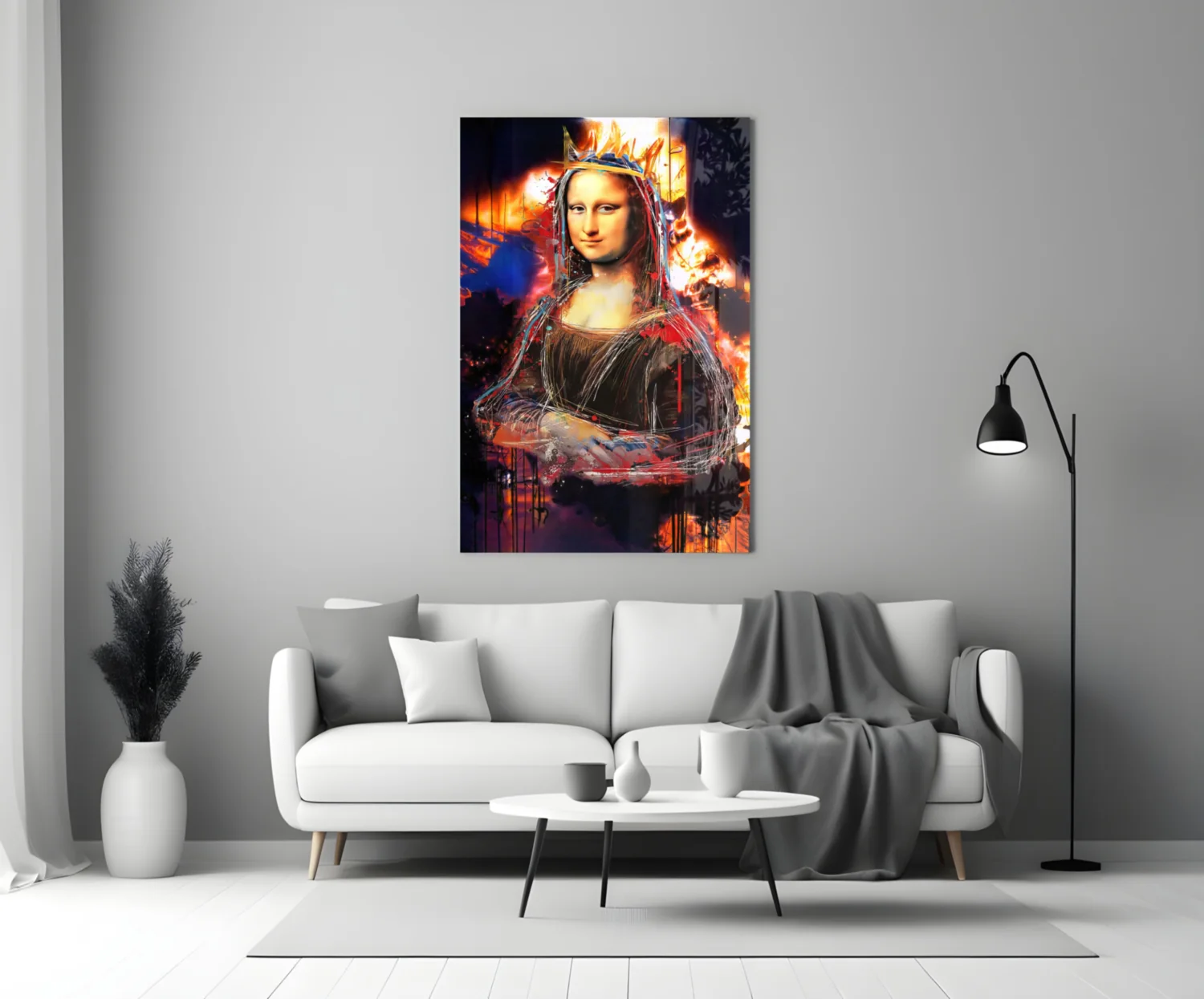 Queen Mona Lisa Glass Wall Art - Image 4